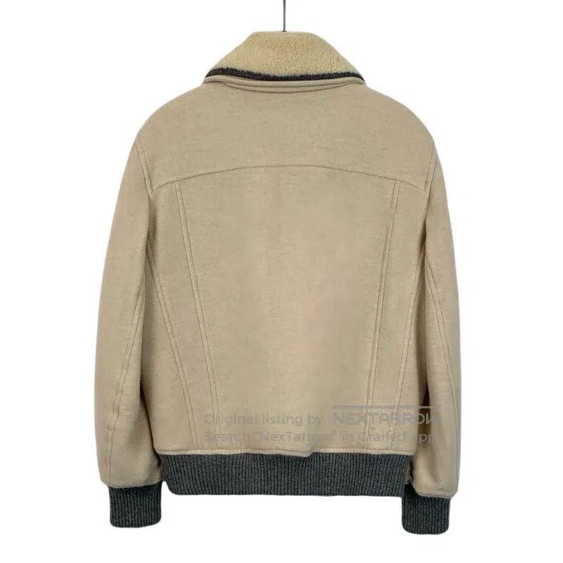 Brunello Cucinelli Brunello Cucinelli Beige collar cashmere zipper jacket Size US XS / EU 42 / 0 - 2 Thumbnail