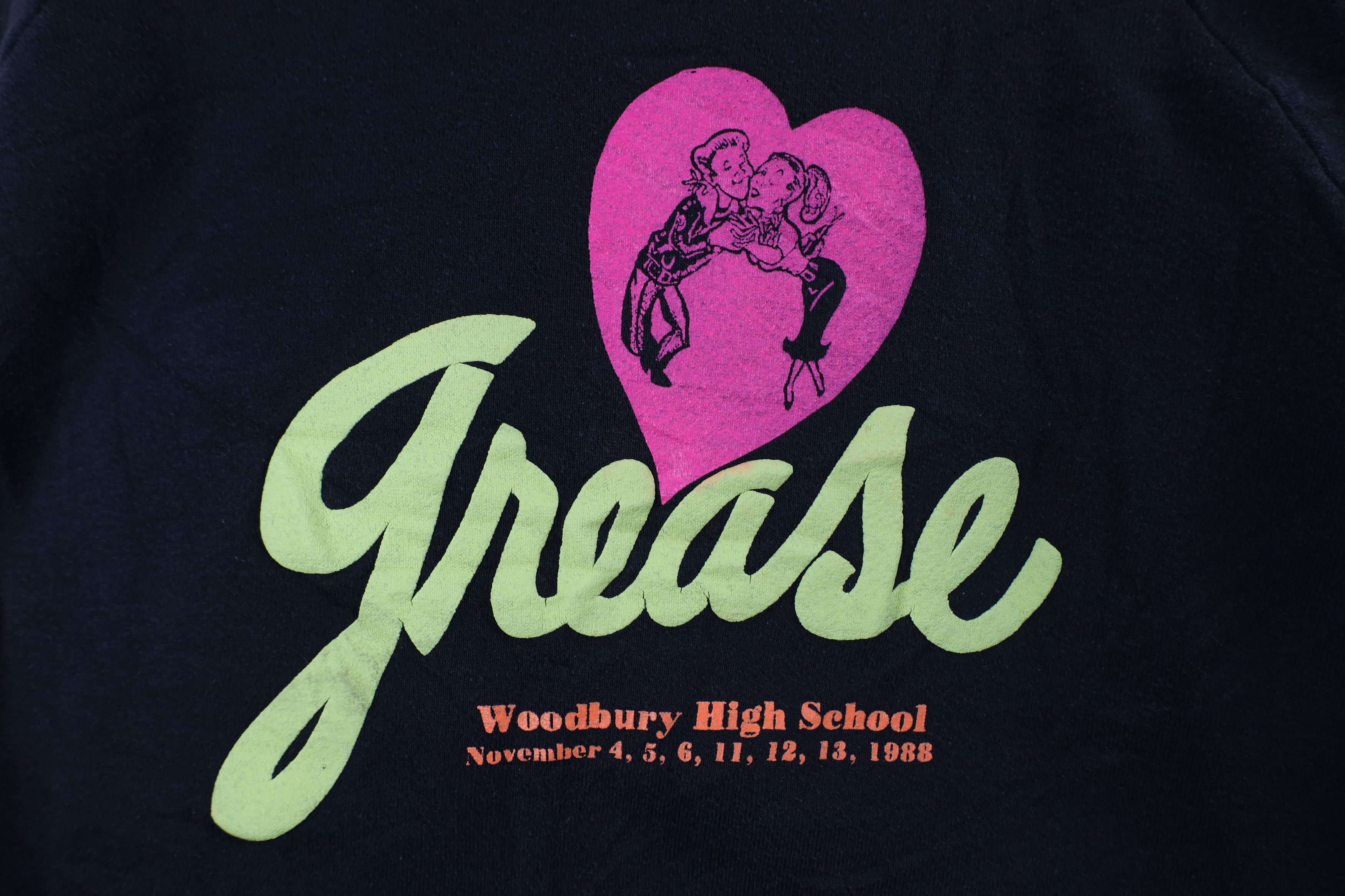 Vintage Vintage 80s Spell Grease Theater Play Sweatshirt Black USA Size L / US 10 / IT 46 - 4 Thumbnail
