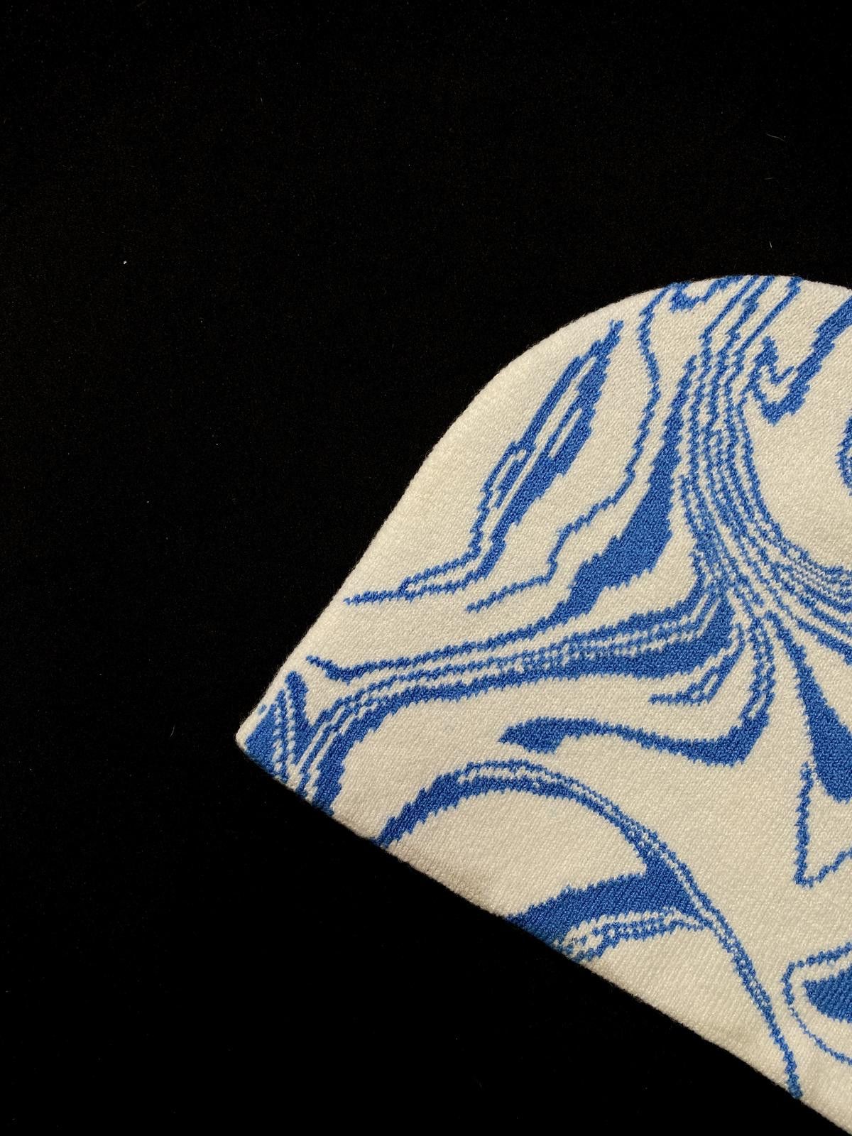 Japanese Brand Rare Planet Heaven Graphic No Cuff Knit Blue Beanie OS Size ONE SIZE - 3 Thumbnail