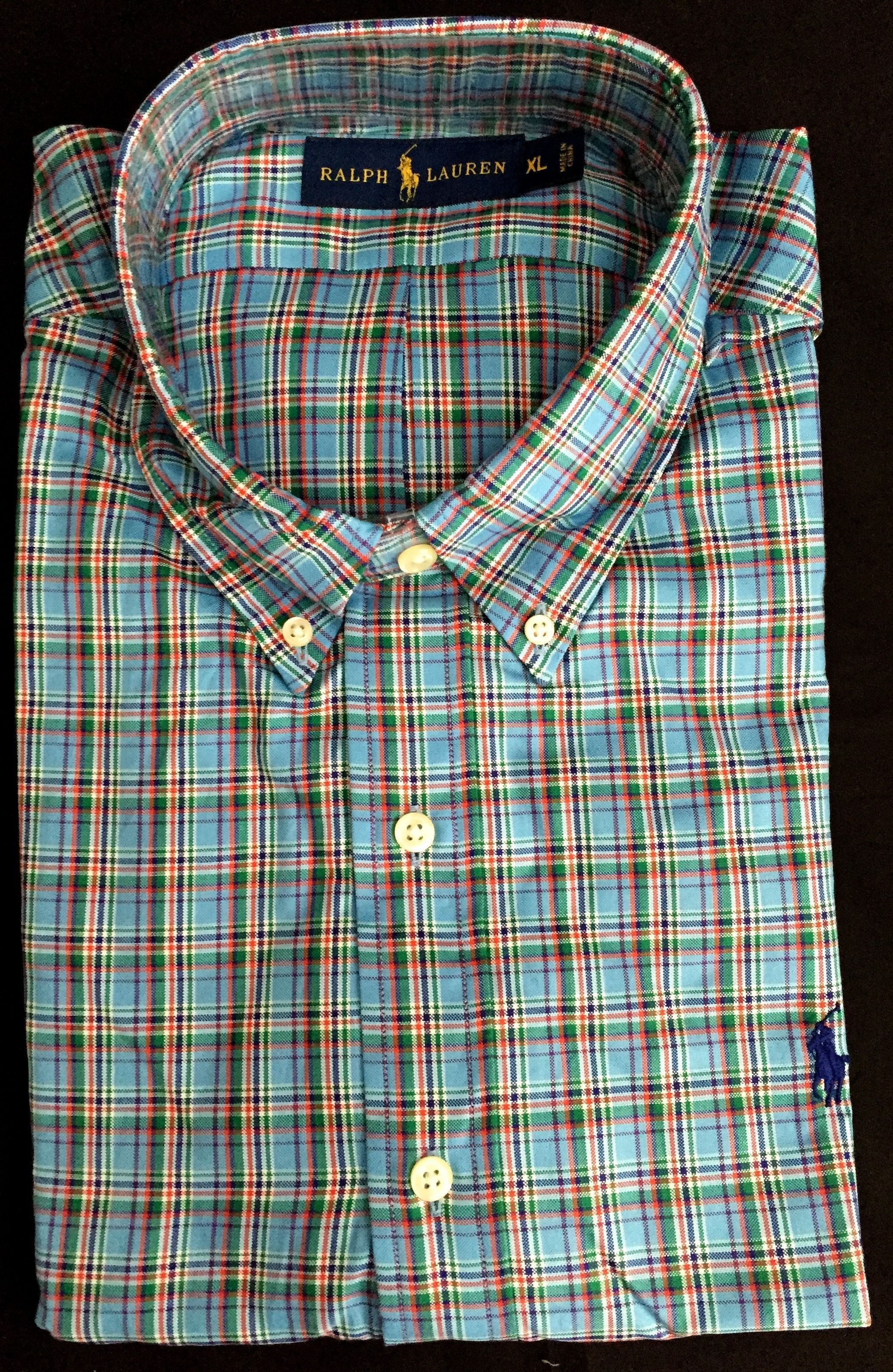 Polo Ralph Lauren Polo Ralph Lauren Blue Plaid Oxford Shirt, NWT Size US XL / EU 56 / 4 - 1 Thumbnail