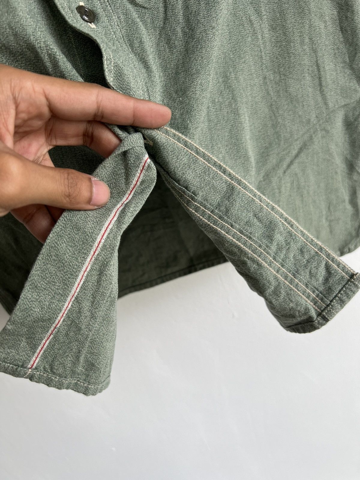 Samurai Jeans Hammeralls Belafonte Made Salt Pepper Selvedge Oxford Shirt Size US M / EU 48-50 / 2 - 5 Thumbnail