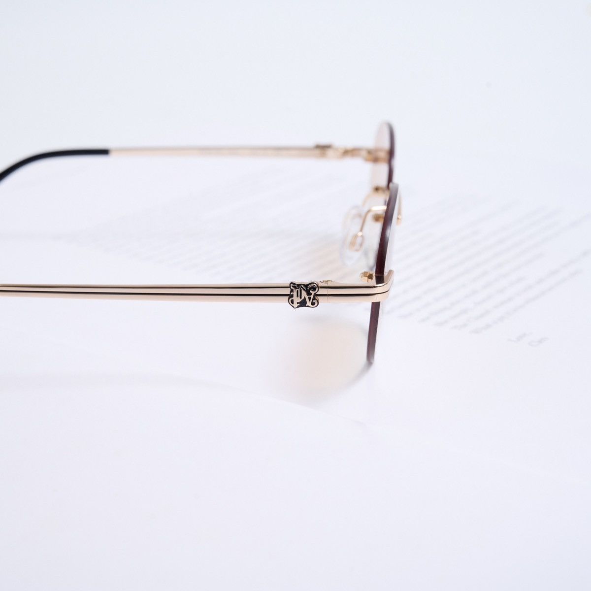 Palm Angels PALM ANGELS CRYSTAL GOLD ORANGE GRADIENT SUNGLASSES Size ONE SIZE - 3 Thumbnail