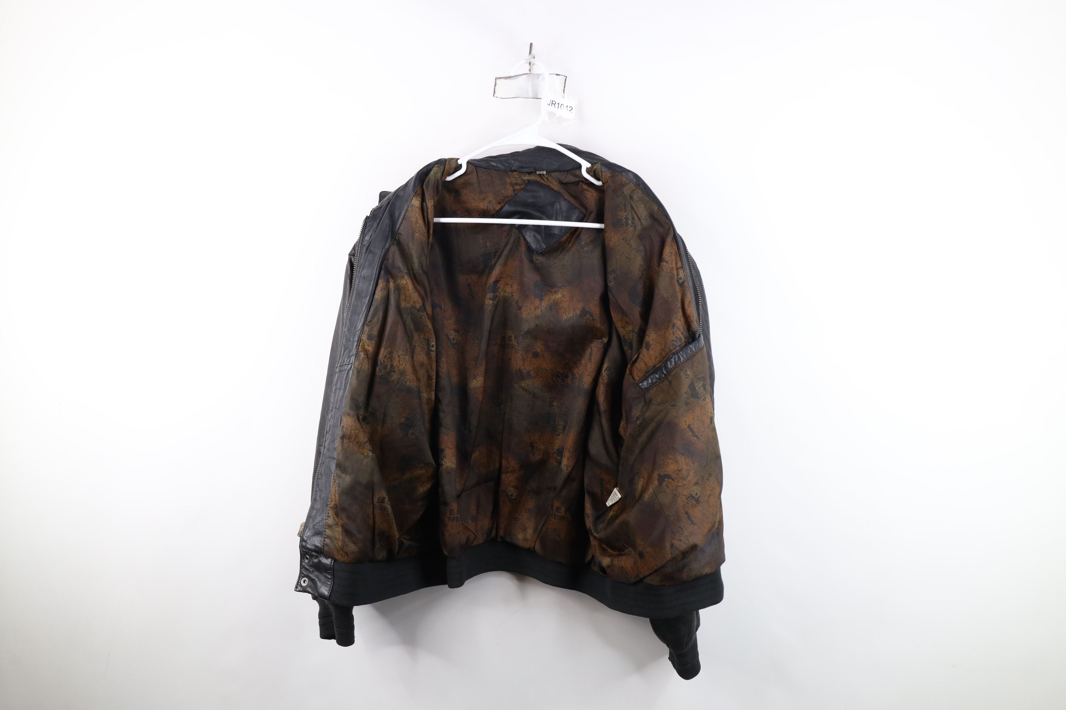 Vintage Vintage 90s Streetwear Leather Flight Bomber Jacket Black Size US L / EU 52-54 / 3 - 11 Thumbnail
