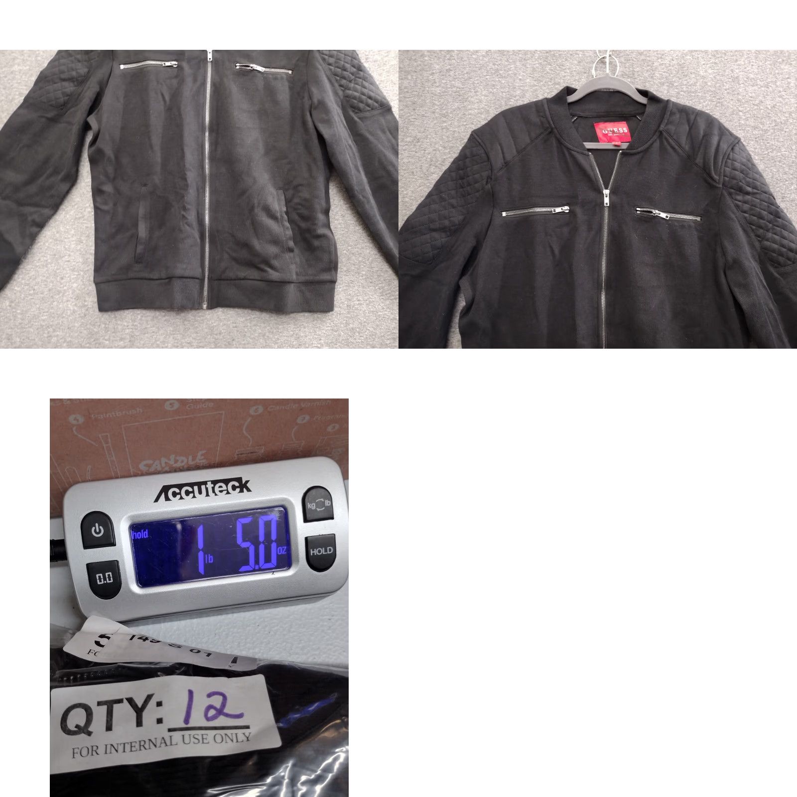 Guess GUESS Jacket Men Moto Zipper Pockets Black L Regular Size US L / EU 52-54 / 3 - 9 Thumbnail