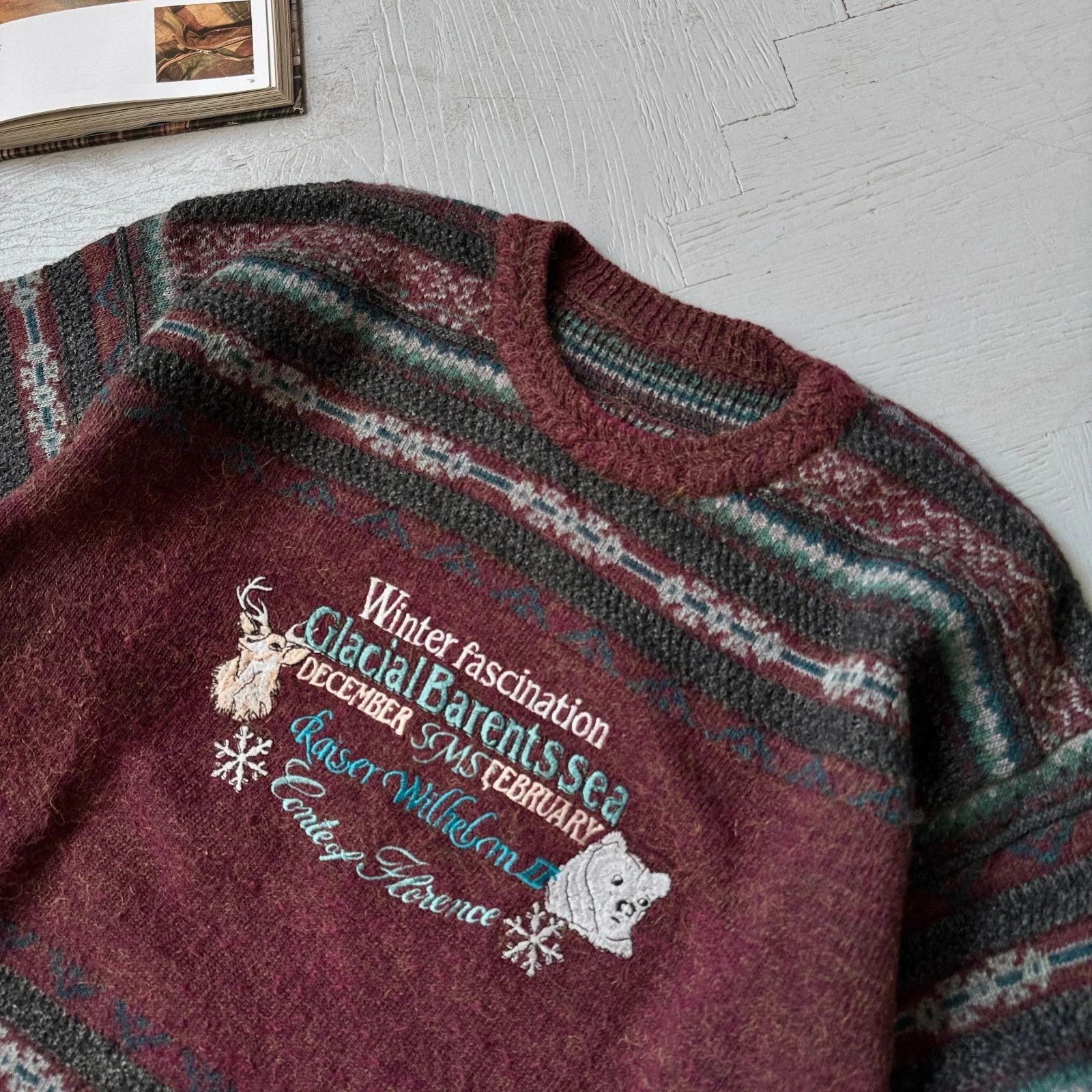 Vintage Vintage Chunky Knit Wool Blend Sweater Elegant Oversized Size US L / EU 52-54 / 3 - 4 Thumbnail