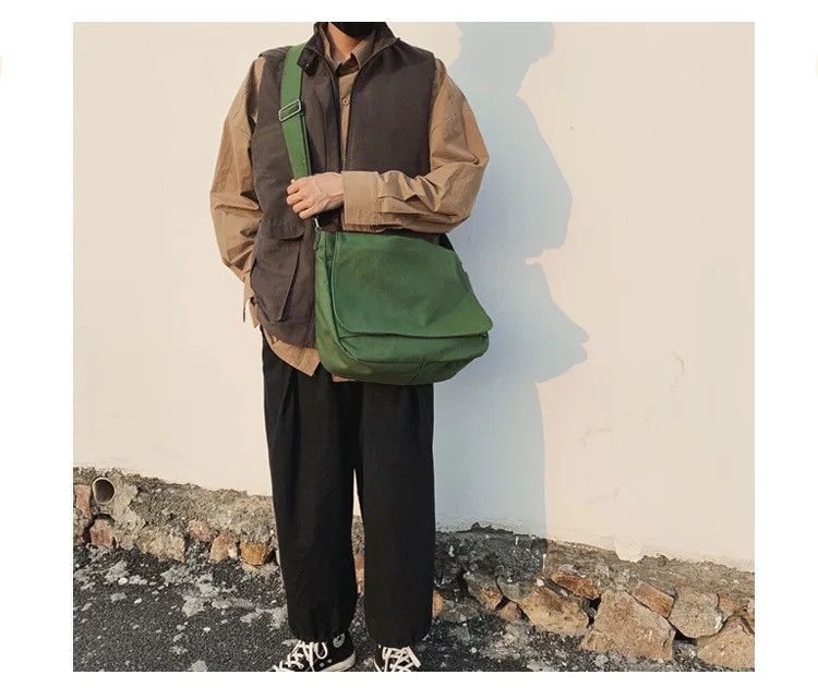 Japanese Brand Canvas Shoulder Crossbody Bag Size ONE SIZE - 2 Thumbnail
