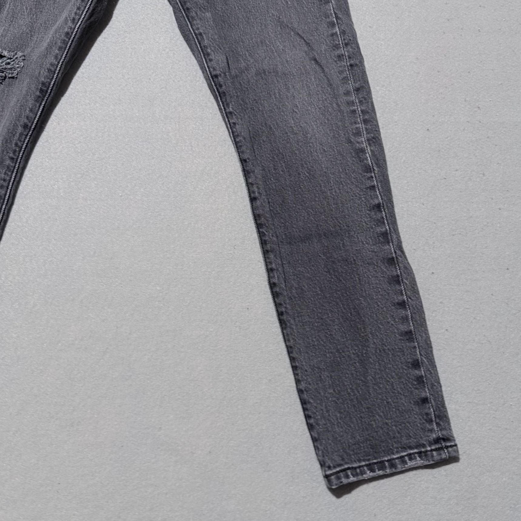 Levi's Levi’s Premium 501 Skinny Jeans Women Gray Denim Distressed Slim Fit 26x28 Jeans Size 26" / US 2 / IT 38 - 6 Thumbnail