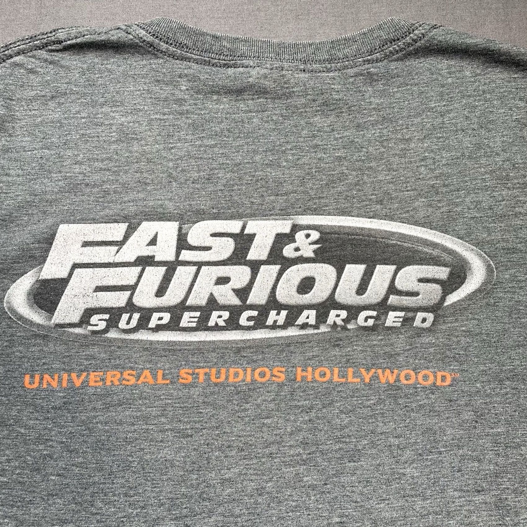 Gildan Fast & Furious Shirt Mens Medium Crew Supercharged Universal Studios Hollywood Gray Cotton T-Shirt 2020s Movies Cars Vintage No Size US M / EU 48-50 / 2 - 2 Thumbnail