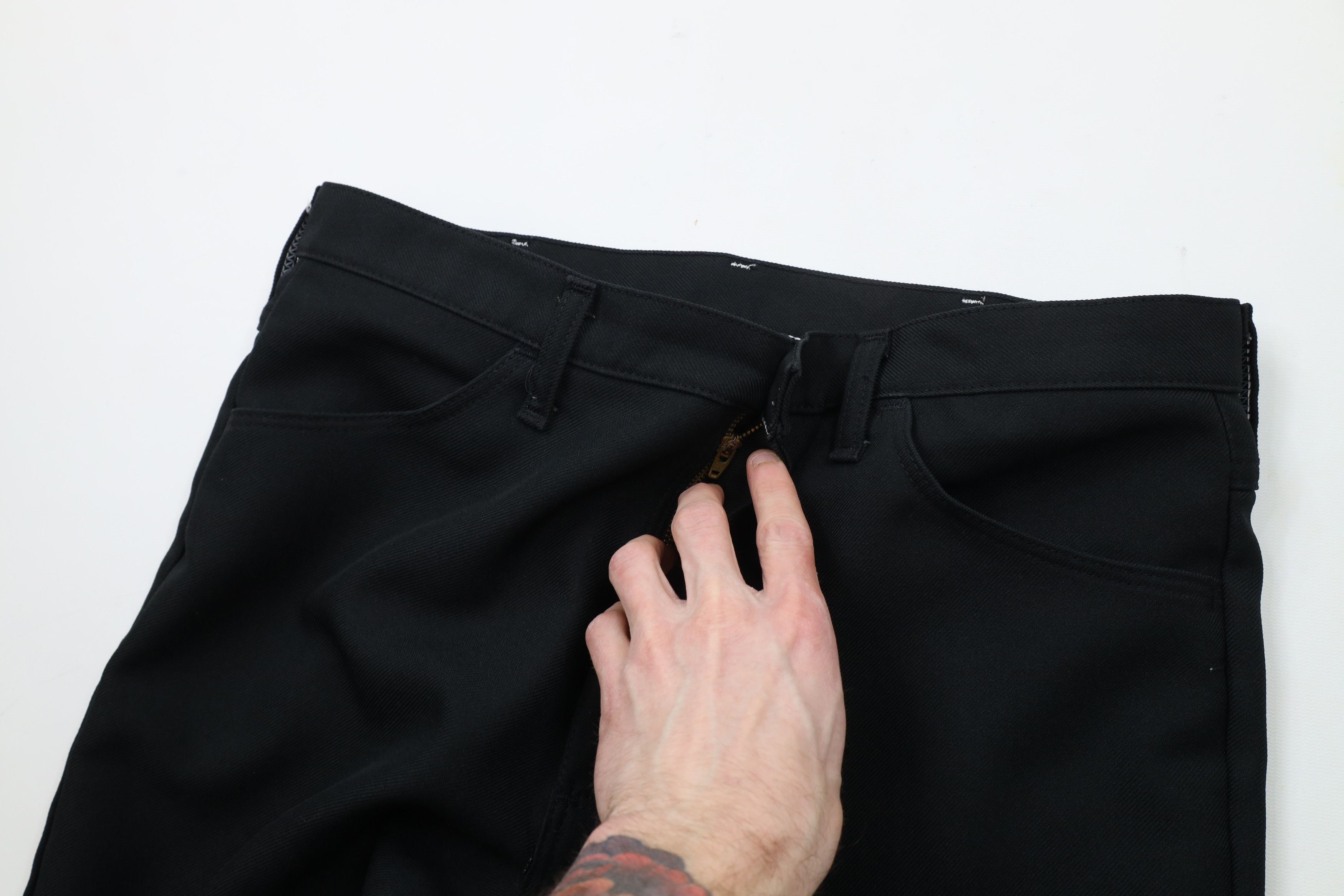 Vintage × Wrangler Vintage 90s Wrangler Wide Leg Western Chino Pants Black Size US 34 / EU 50 - 6 Thumbnail