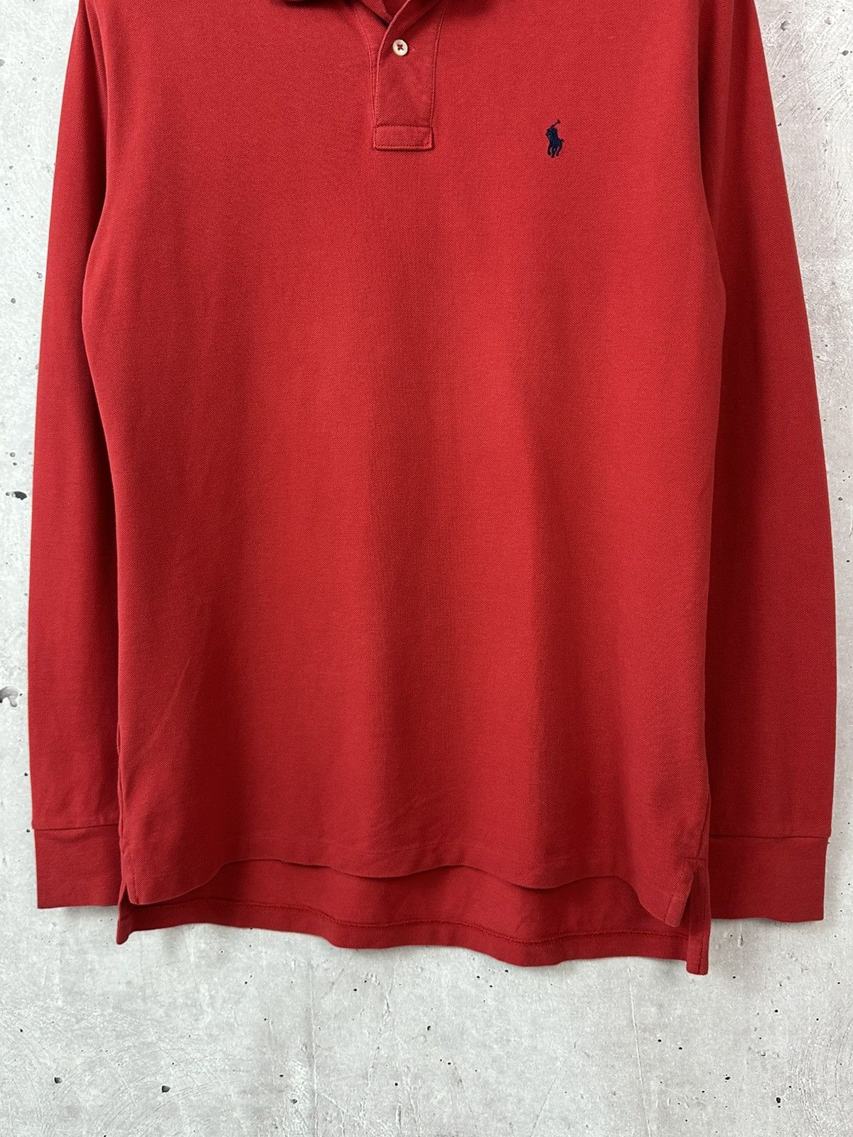 Ralph Lauren Vintage Ralph Lauren Red Long Sleeve Polo Size US M / EU 48-50 / 2 - 5 Thumbnail