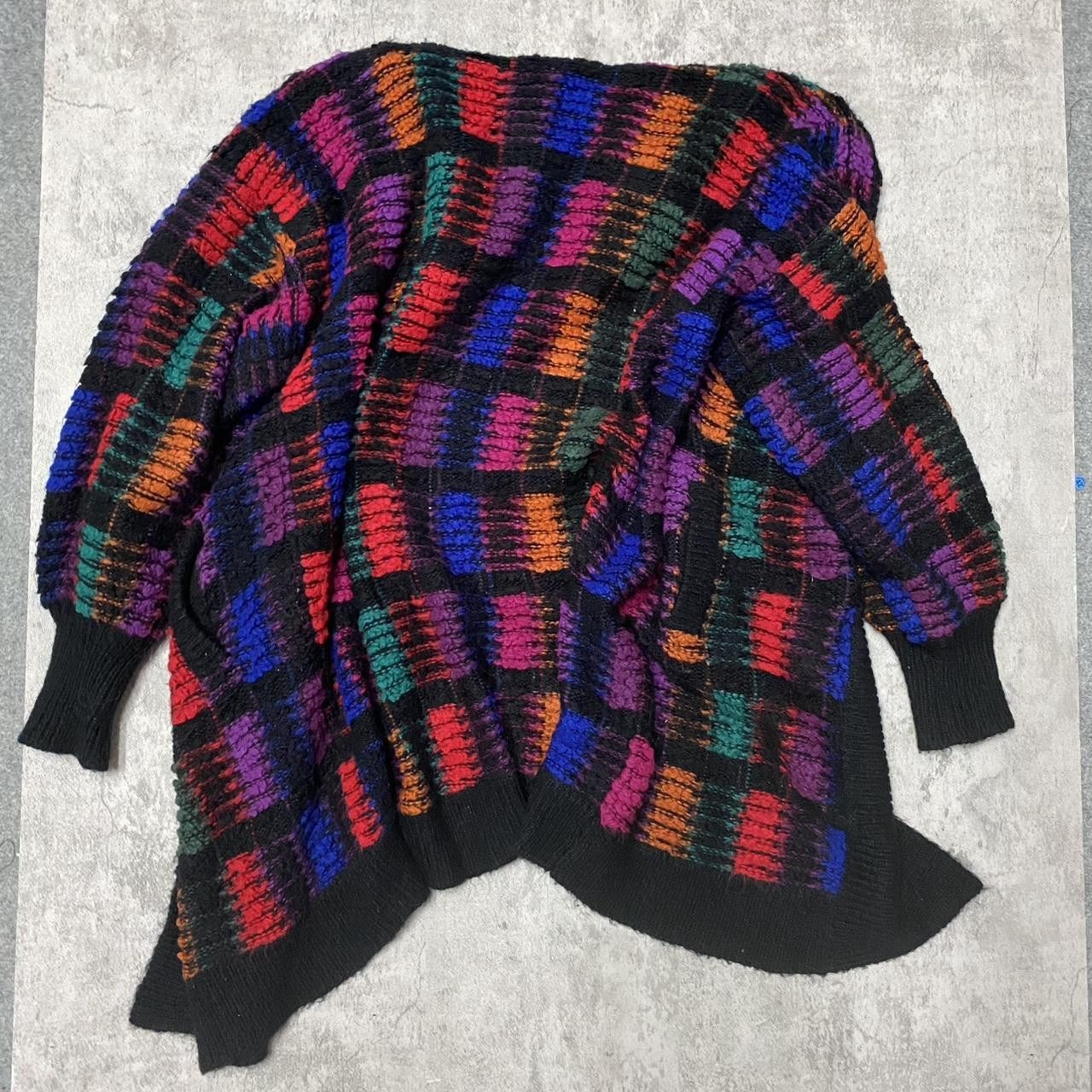 Other Retro-inspired black and multi-coloured knit cardigan Size US XL / EU 56 / 4 - 4 Thumbnail