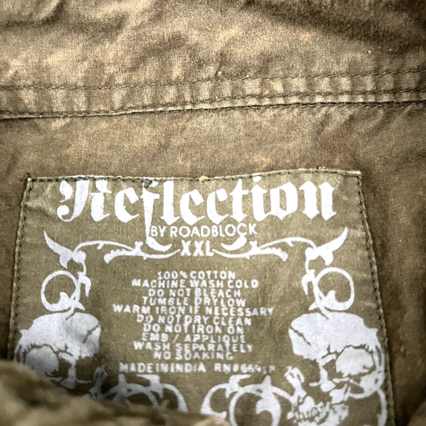 Affliction VINTAGE Affliction Shirt Mens 2XL Green Graphic Button-Up Long Sleeve Casual Grunge Punk Y2K Size US XXL / EU 58 / 5 - 3 Thumbnail