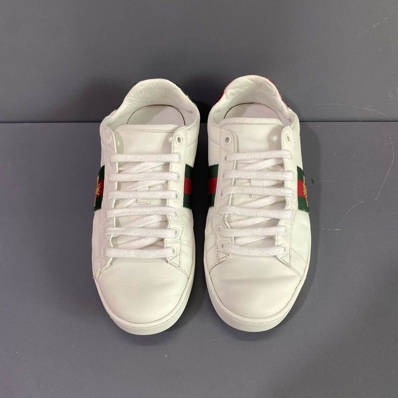 Gucci Gucci Ace Bee Embroidered Low-Top Sneakers Size US 6 / IT 36 - 2 Thumbnail