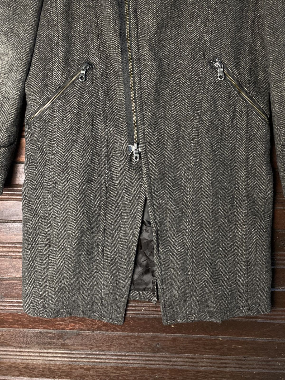 Tornado Mart Tornado Mart Double Zipper Collar Wool Jacket Size US M / EU 48-50 / 2 - 7 Thumbnail