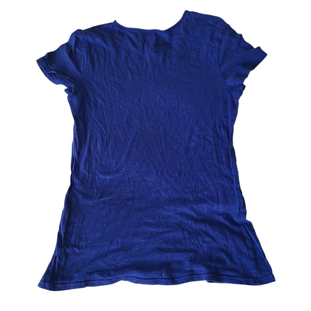 Old Navy Old Navy Royal Blue Scoop Neck Short Sleeve Top - Large Size L / US 10 / IT 46 - 2 Thumbnail