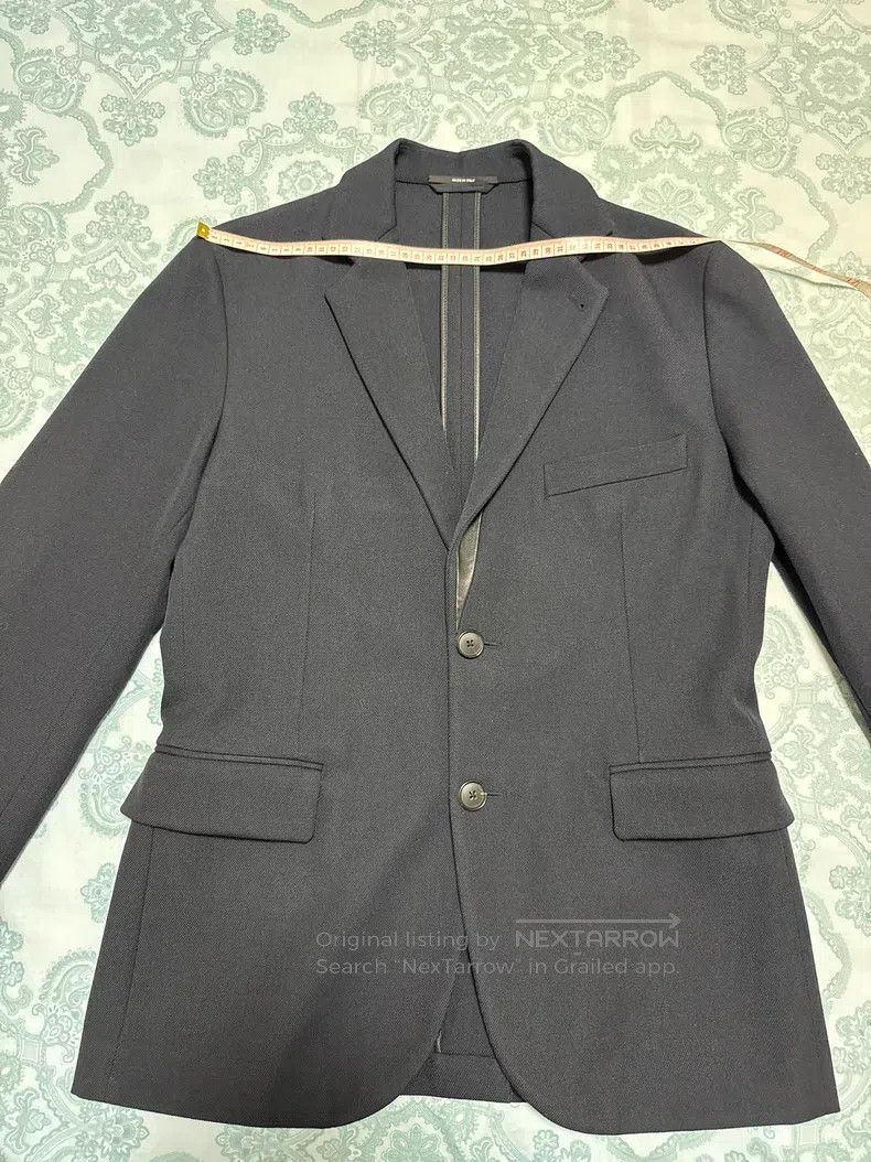Hermes Hermes Casual Wool Blazer, 100% Wool + Lamb Leather, Colla Size 48R - 3 Thumbnail