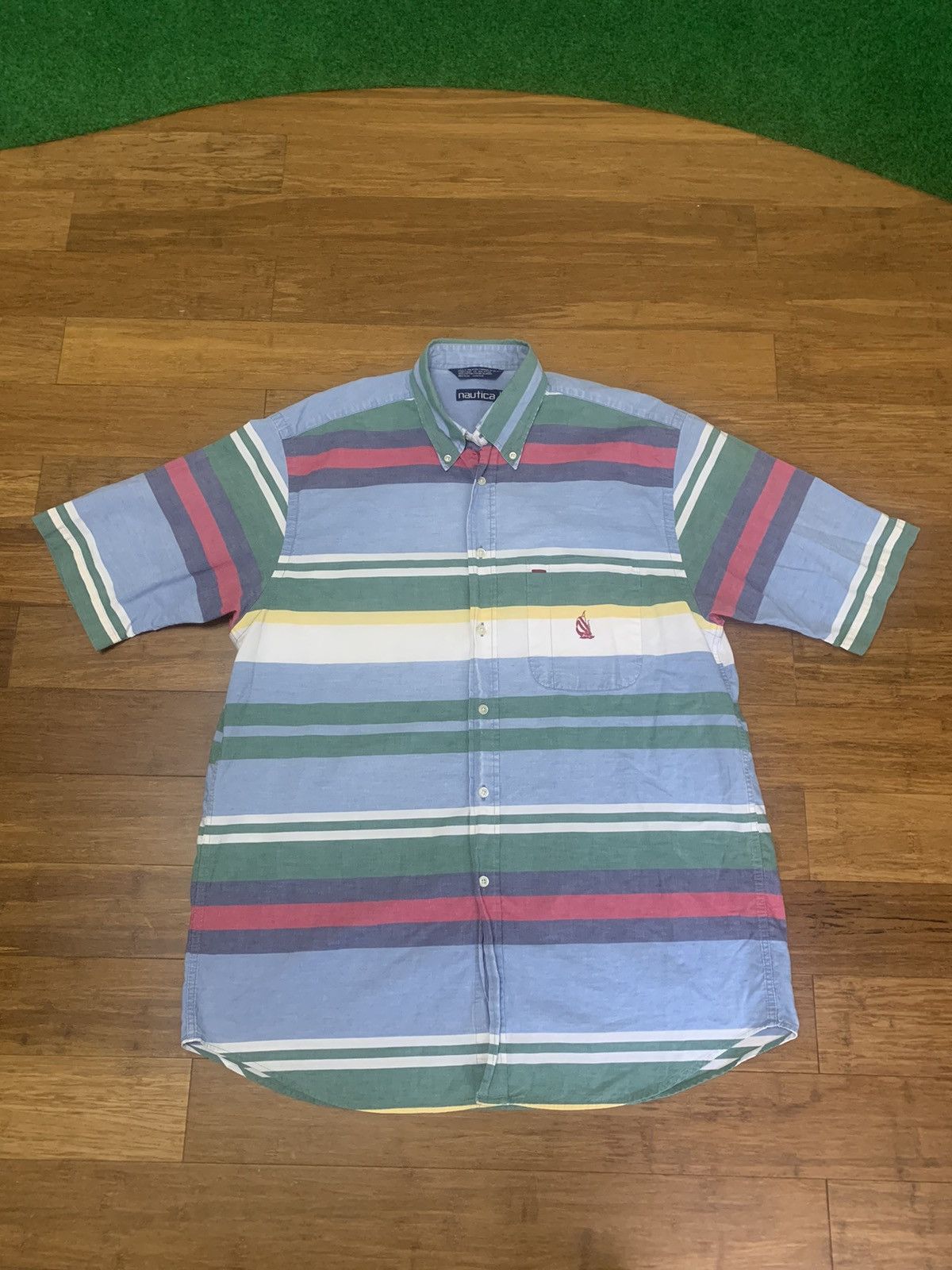 Nautica × Vintage Vintage Nautica Striped Button Up Shirt Size US L / EU 52-54 / 3 - 1 Thumbnail
