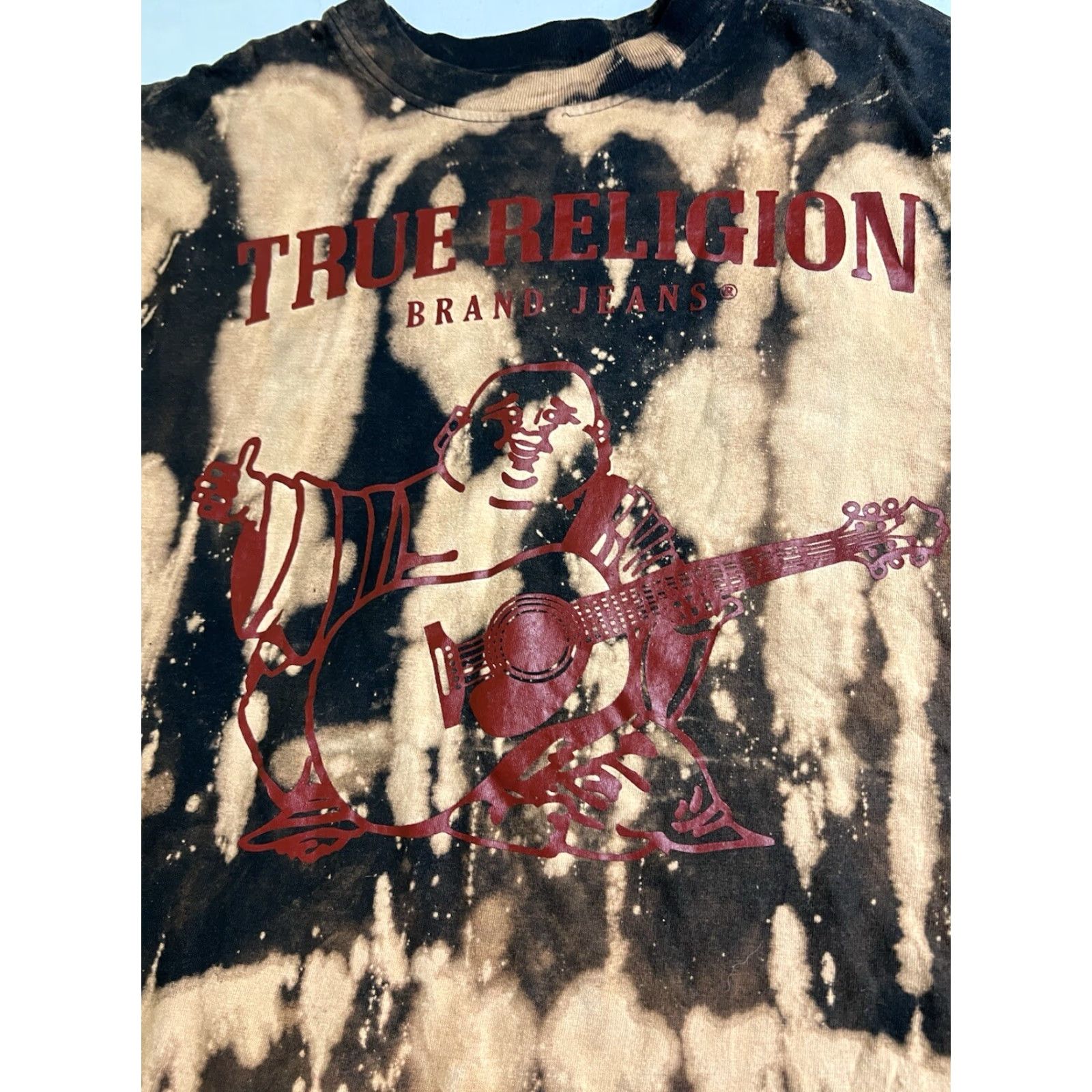 True Religion TRUE RELIGION T-Shirt Brown Buddha Tie Dye Short Sleeve S Crew Neck Graphic Lounge Casual Mens Small Regular Slimming All Season Cotton Size US S / EU 44-46 / 1 - 4 Thumbnail