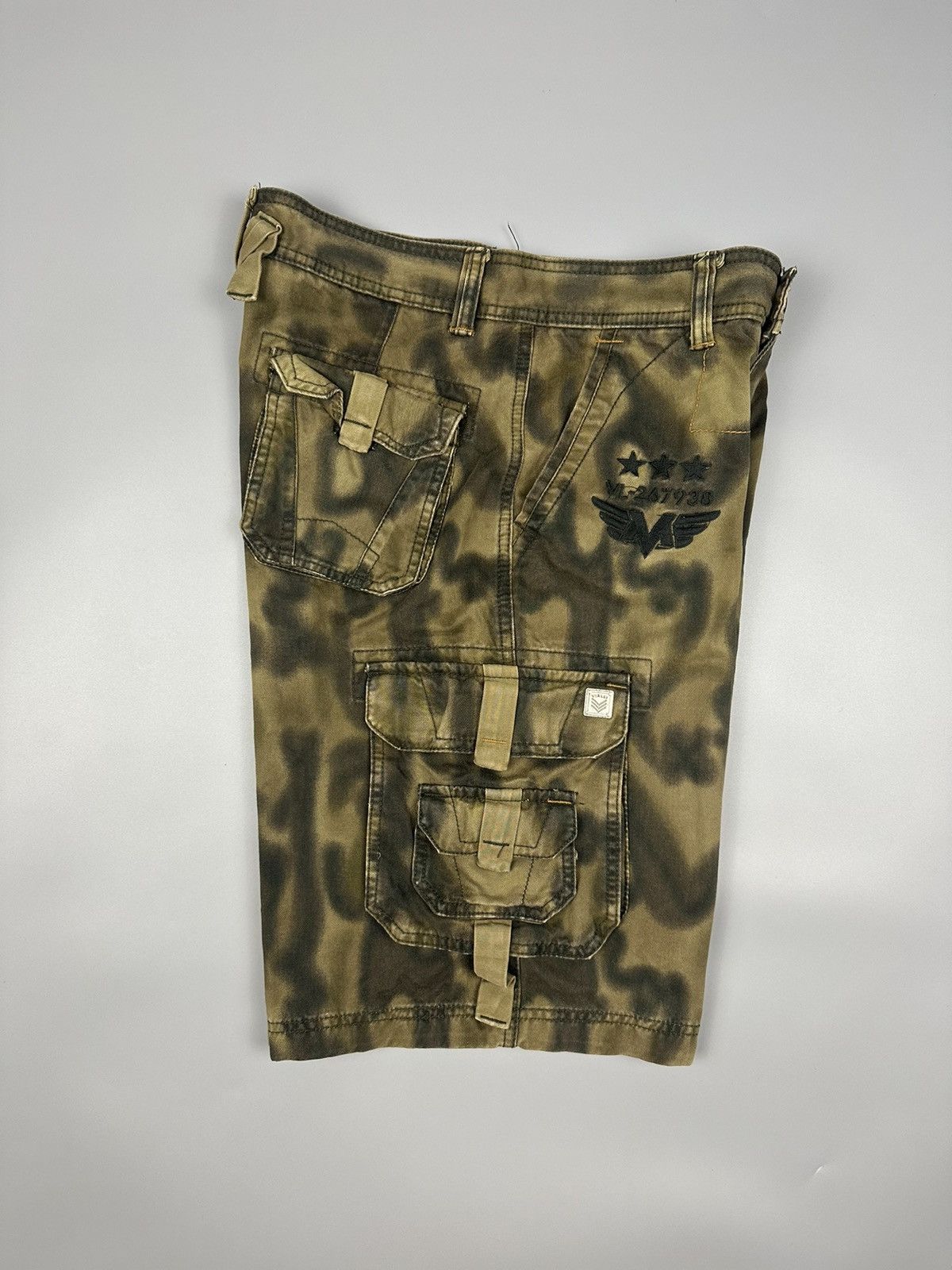 14th Addiction × If Six Was Nine Vialli Milano VL-267938 Camo Cargo Shorts Size US 32 / EU 48 - 3 Thumbnail