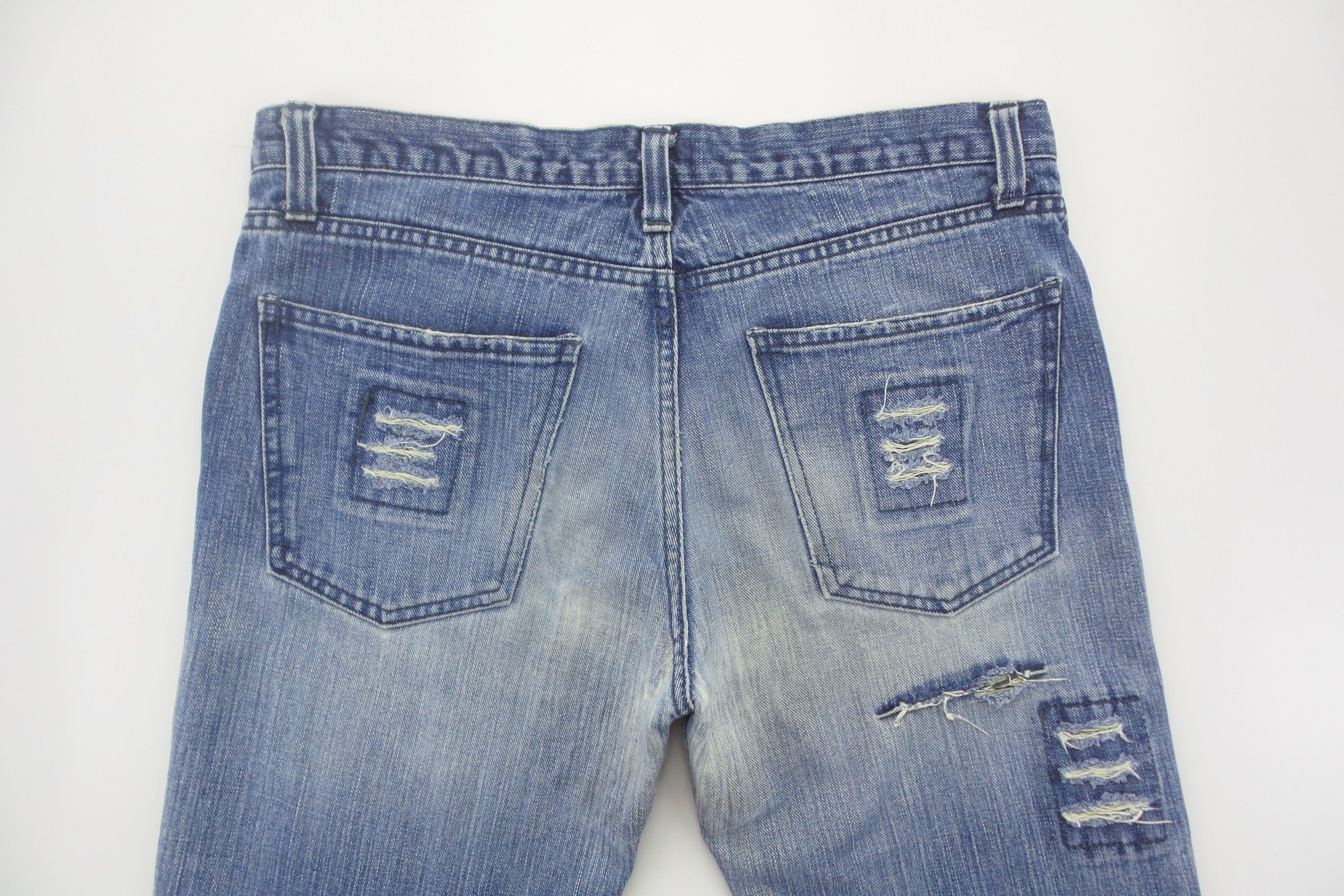 TMT Japanese Brand T.M.T Distressed Ripped Jeans W17xL44.5 Size US 34 / EU 50 - 10 Thumbnail