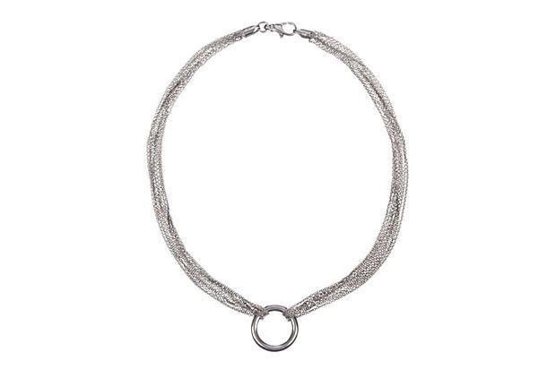 Designer Large Jump Ring Pendant Sterling Silver Necklace Size ONE SIZE - 1 Thumbnail