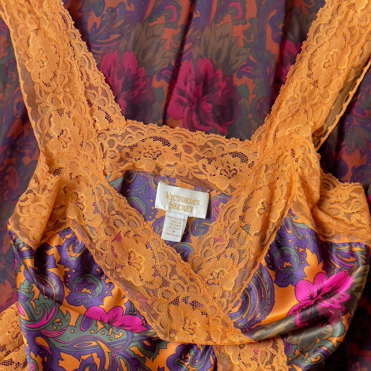 Victoria's Secret Victoria’s Secret 1990s Floral Chiffon Maxi Slip Dress (S–M) Size M / US 6-8 / IT 42-44 - 14 Thumbnail
