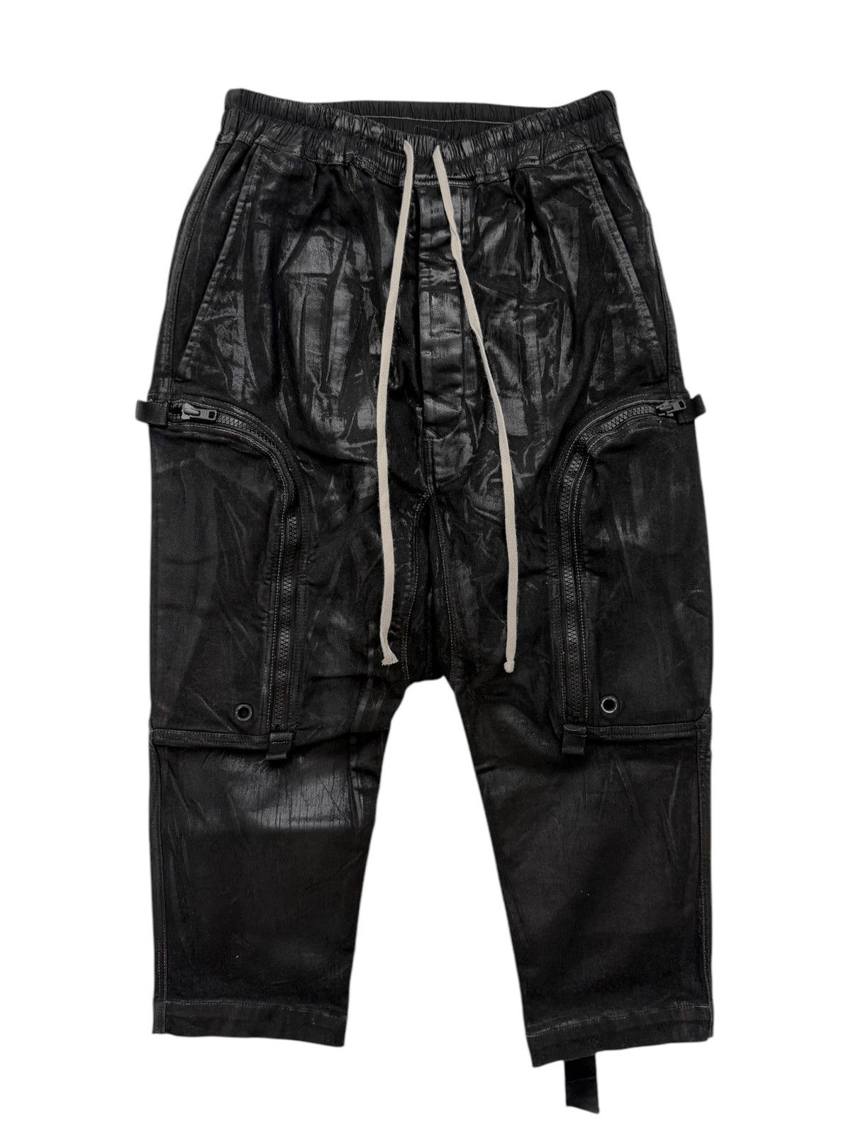 Rick Owens Bauhaus Heavy Wax Painted Zip Cargos Size US 32 / EU 48 - 1 Thumbnail