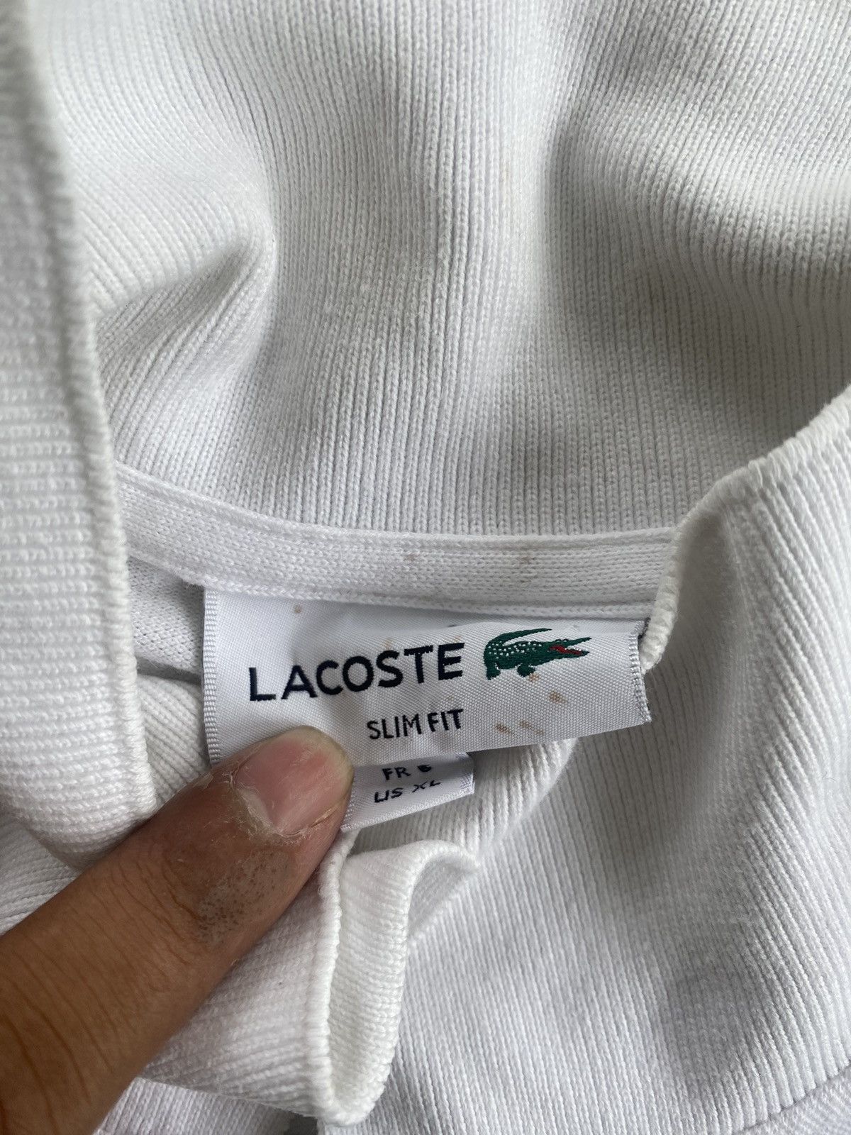 Lacoste × Vintage LACOSTE WHITE POLO TEE Size US M / EU 48-50 / 2 - 3 Thumbnail