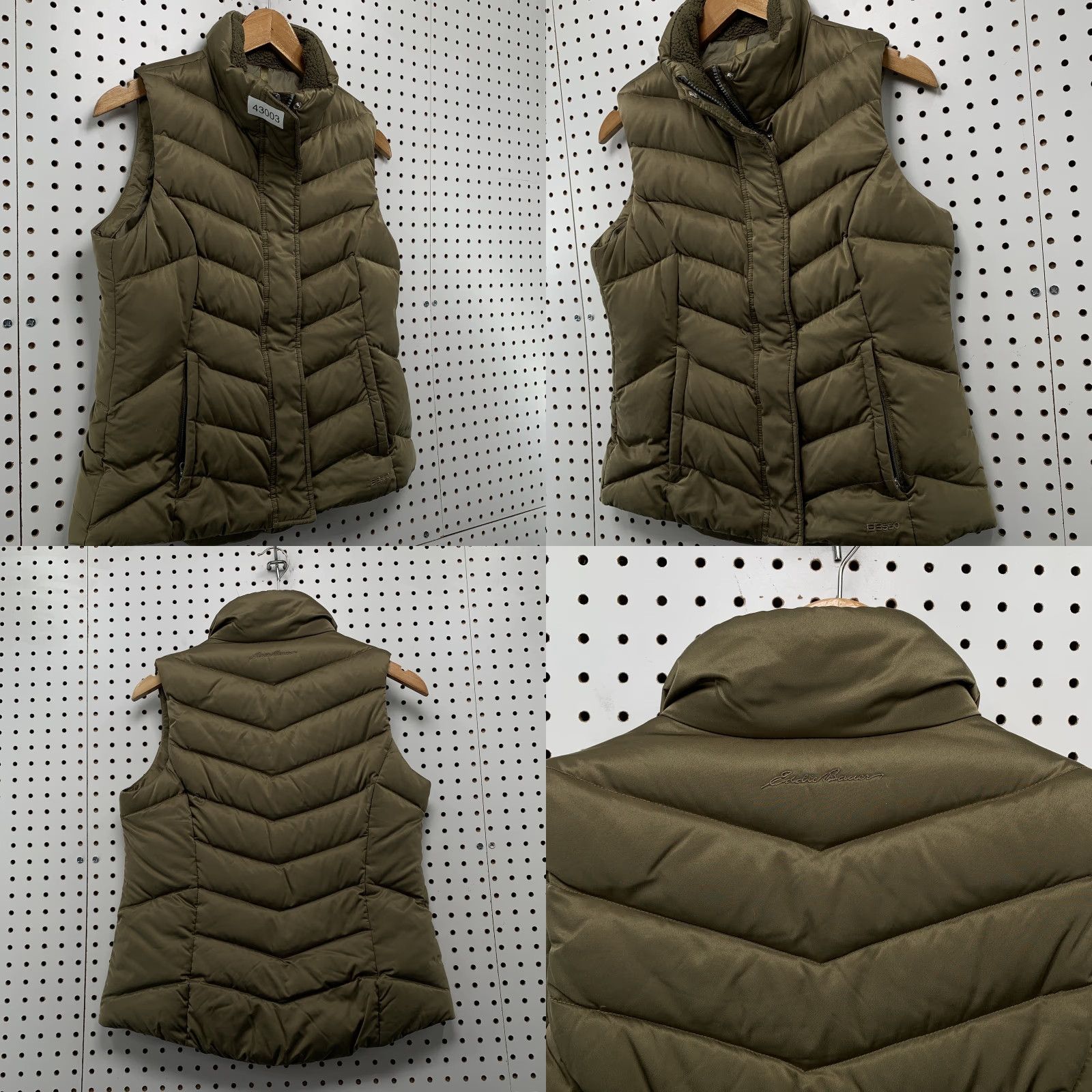 Eddie Bauer Eddie Bauer Puffer Vest Womens Small Brown Olive Goose Down 550 Premium Jacket Vest Size S / US 4 / IT 40 - 8 Thumbnail