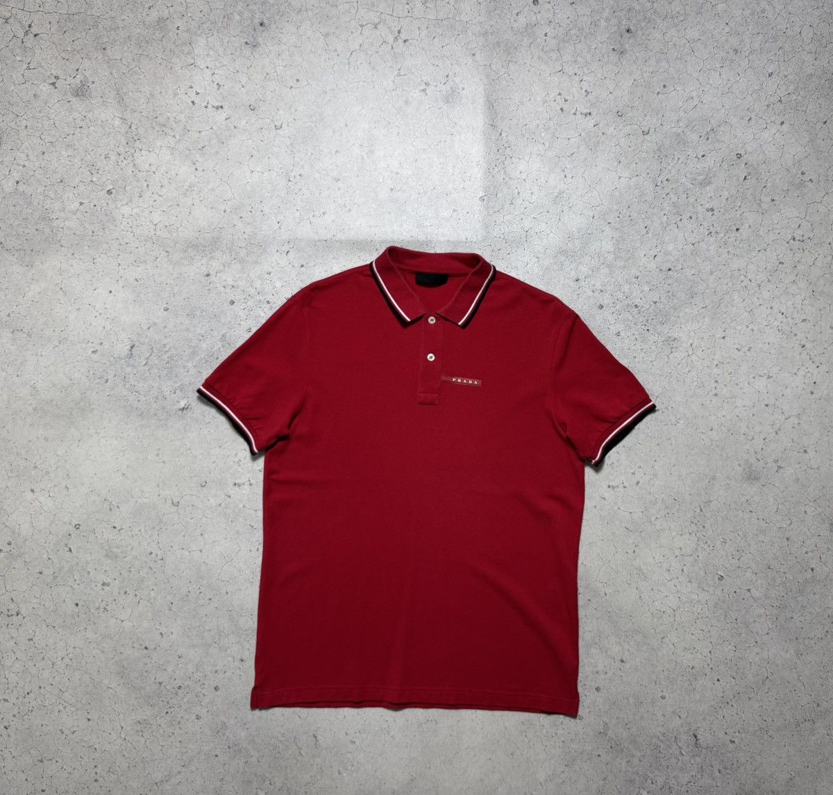 Prada Prada Red Tab Luxury Polo Shirt Size L Size US L / EU 52-54 / 3 - 1 Thumbnail