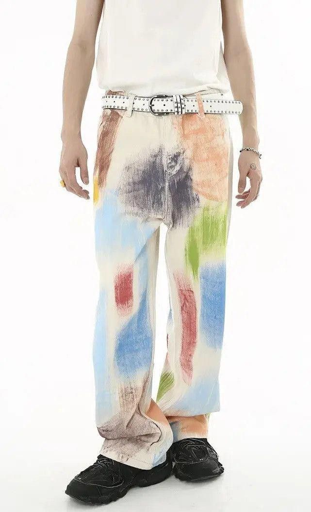 Vintage Paint Splatter Baggy Denim Jeans Size US 30 / EU 46 - 1 Thumbnail