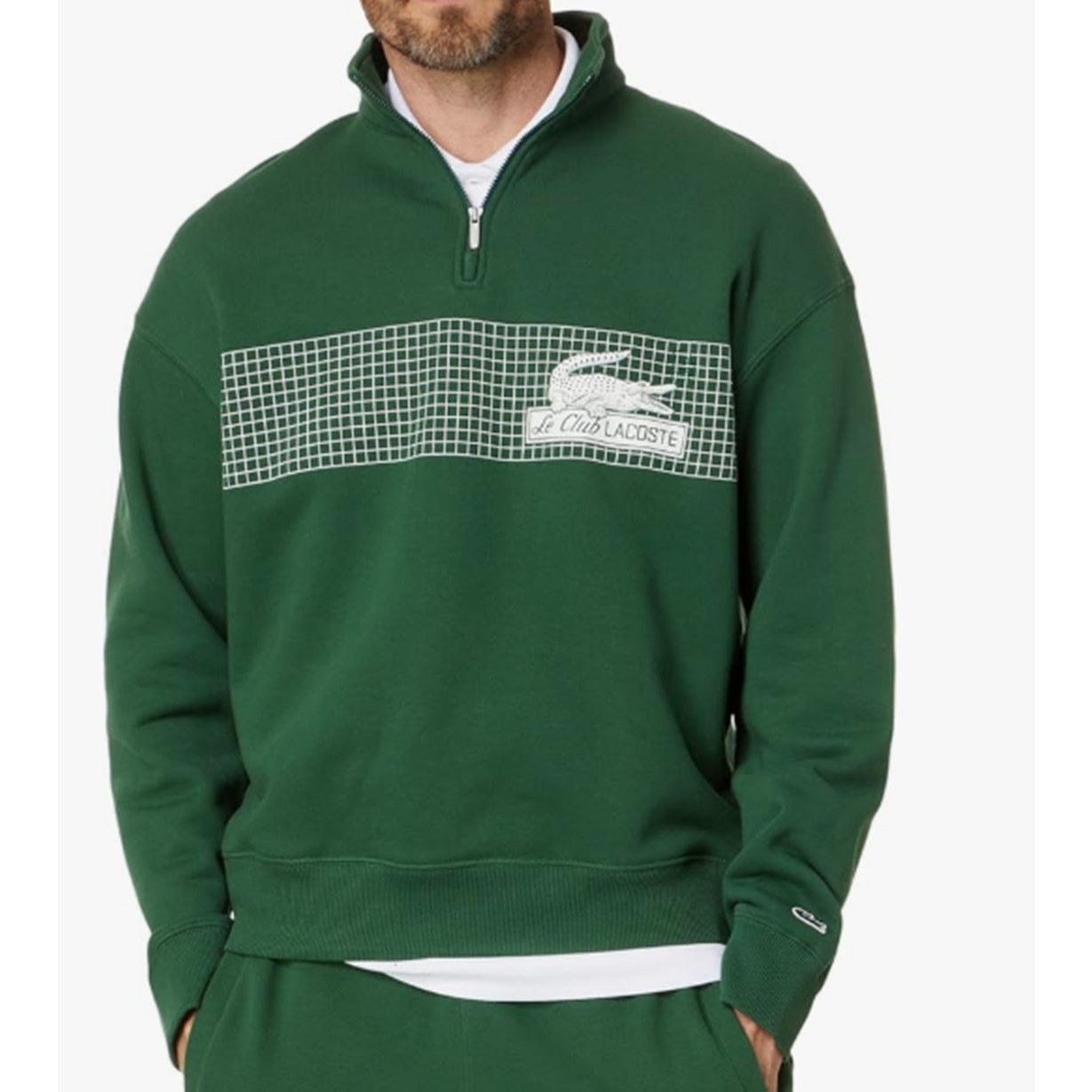 Lacoste Lacoste Men's Loose Fit Sweatshirt with Front Graphic 4XL Size US XXL / EU 58 / 5 - 1 Thumbnail