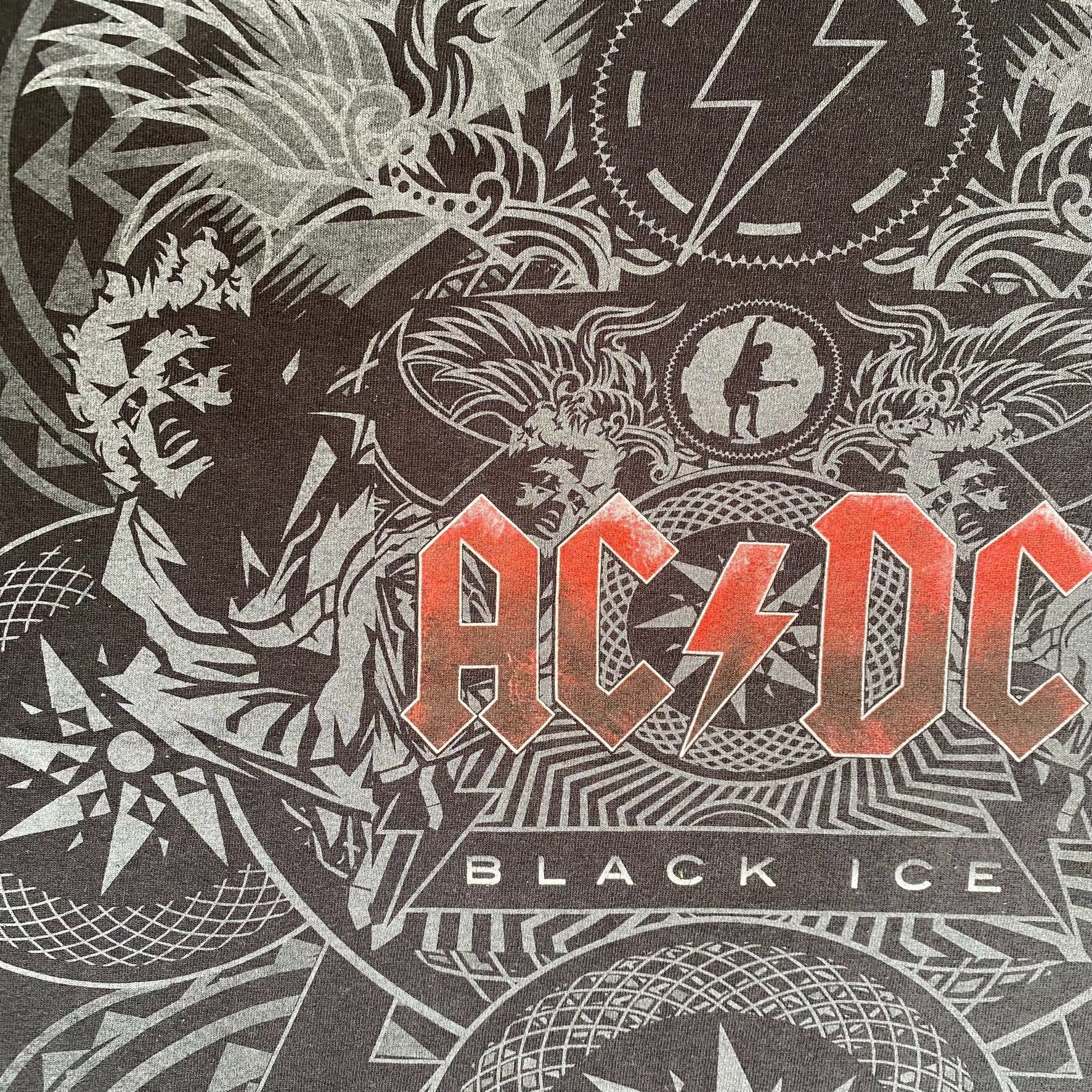 AC/DC Vintage Y2K AC/DC Shirt Black Ice Rock Band All Over AOP Tee Size US XXL / EU 58 / 5 - 4 Thumbnail