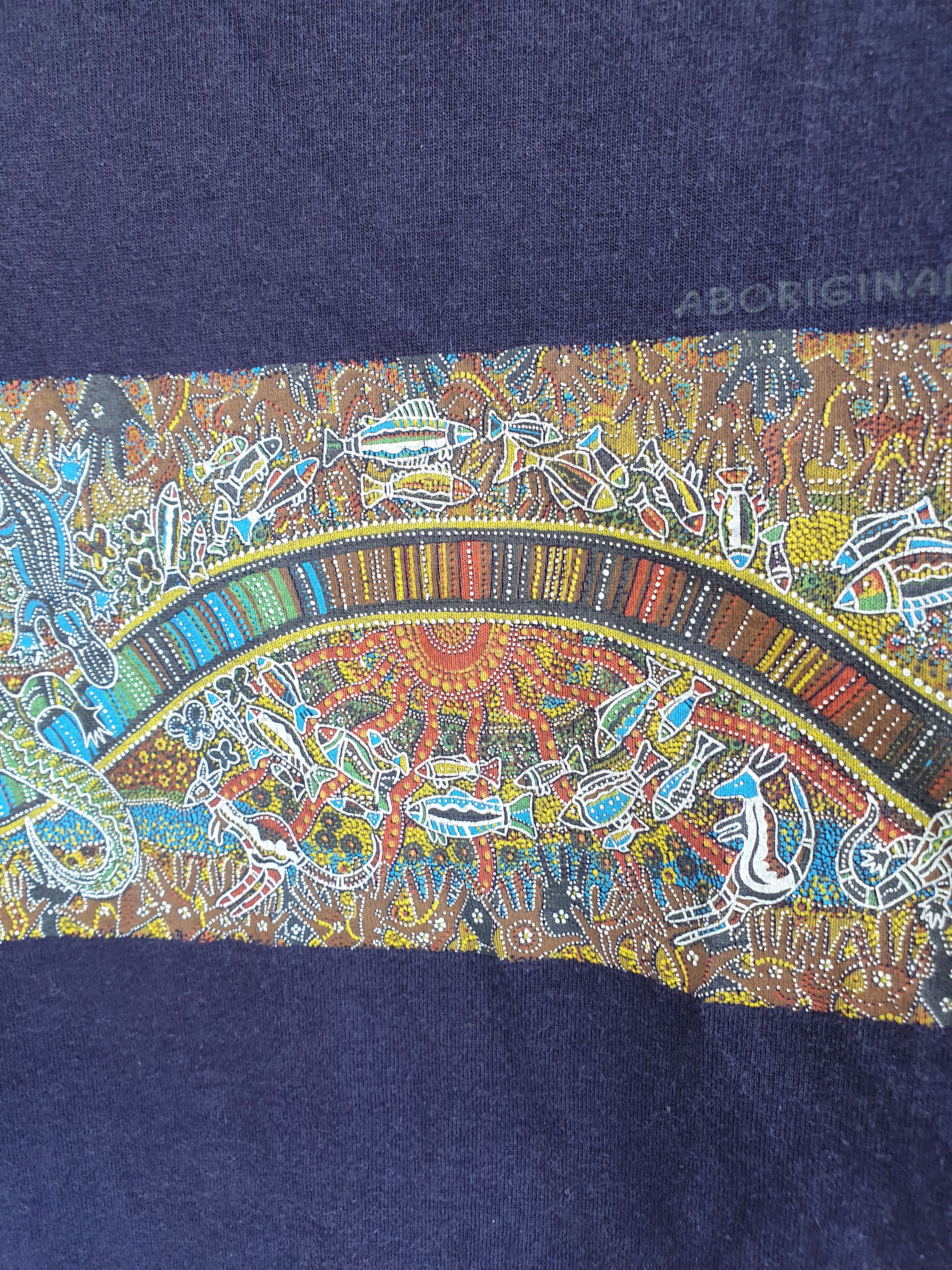 Vintage Danny Eastwood Rainbow Serpent Aboriginal Art Tee Size US M / EU 48-50 / 2 - 9 Thumbnail