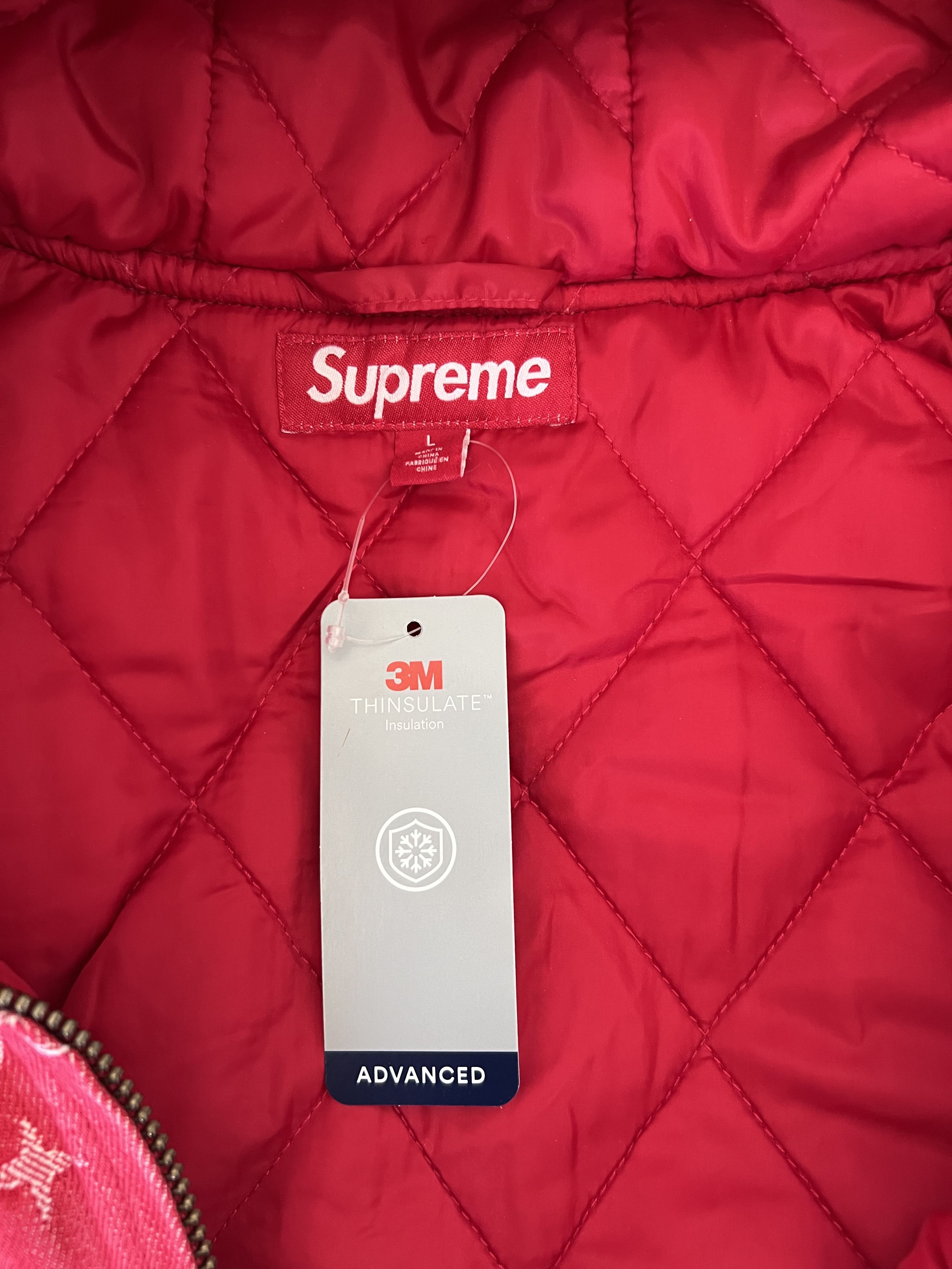 Supreme Supreme Bandana Jacquard Denim Work Jacket in Red Size US L / EU 52-54 / 3 - 9 Thumbnail