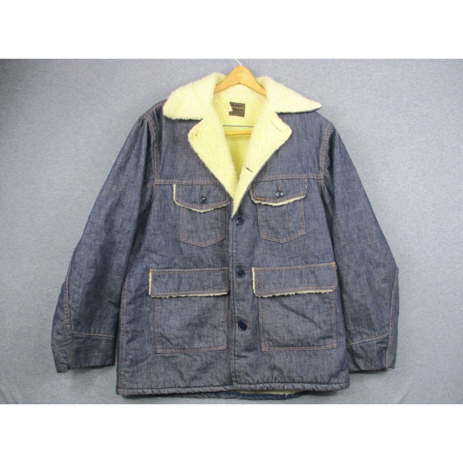 Sears VINTAGE Sears Roebucks Chore Shearling Coat Men’s 42 Jacket Denim Barn USA Size US XS / EU 42 / 0 - 7 Thumbnail