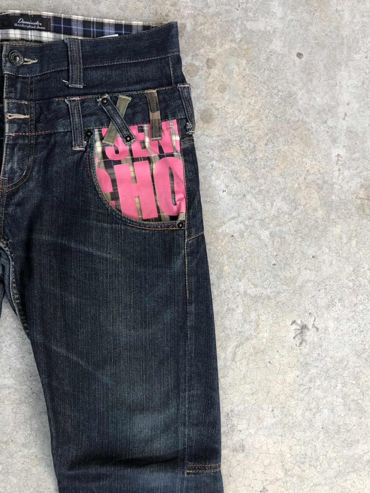 Hysteric Glamour Dominate Handcrafted Double Waist Distressed Jeans Size US 33 - 5 Thumbnail