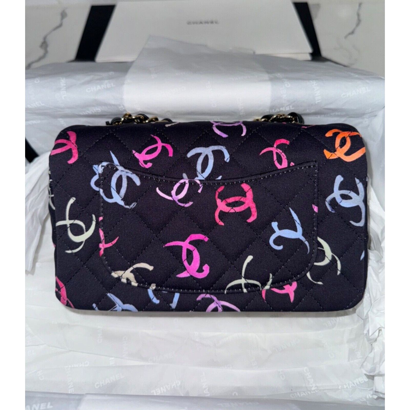 Chanel Chanel Logo Mini Flap Rectangle CC Shoulder Crossbody Bag Size ONE SIZE - 12 Thumbnail