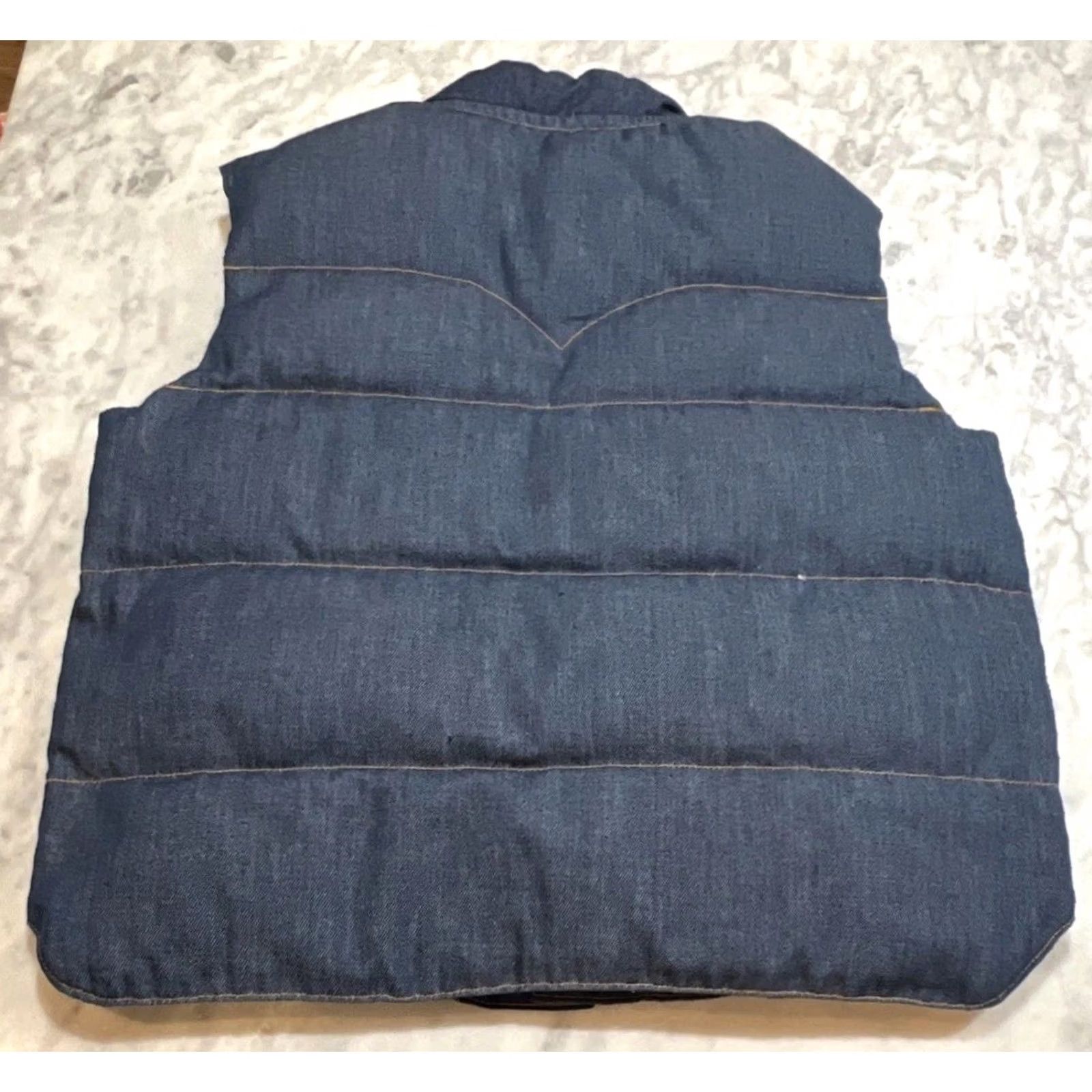Vintage VINTAGE 70’s Sundance Products Denim Goose Down Puffer Vest Men Large Western Blue Size US L / EU 52-54 / 3 - 3 Thumbnail