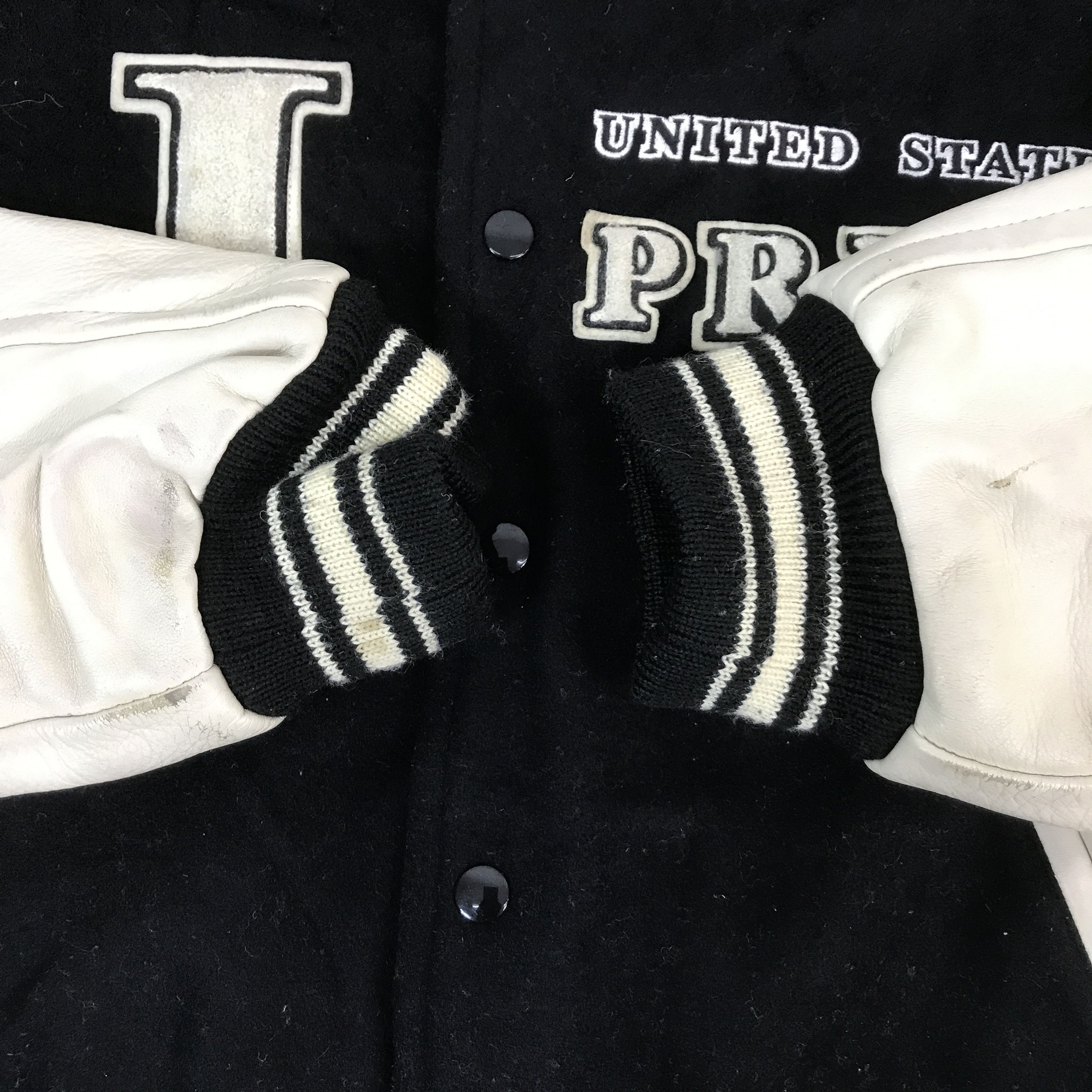 J. Press VINTAGE J.PRESS VARSITY JACKET LEATHER SLEEVE Size US L / EU 52-54 / 3 - 6 Thumbnail