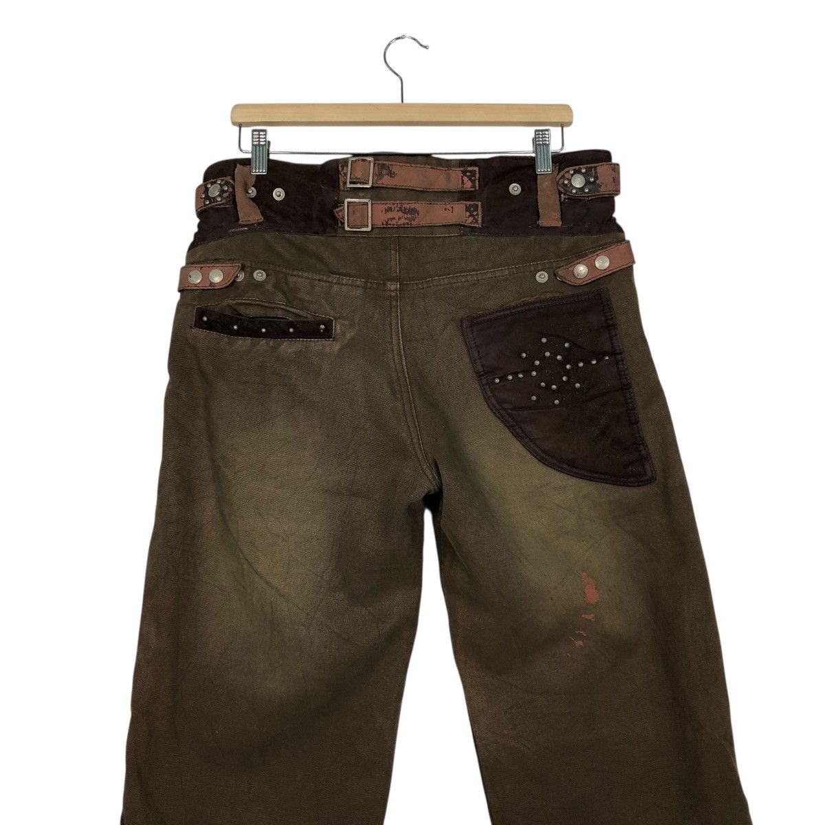 Japanese Brand 🔥CROPPED BIKER PUNK PANTS DISTRESSED IF SIX WAS NINE STYLE Size US 34 / EU 50 - 12 Thumbnail