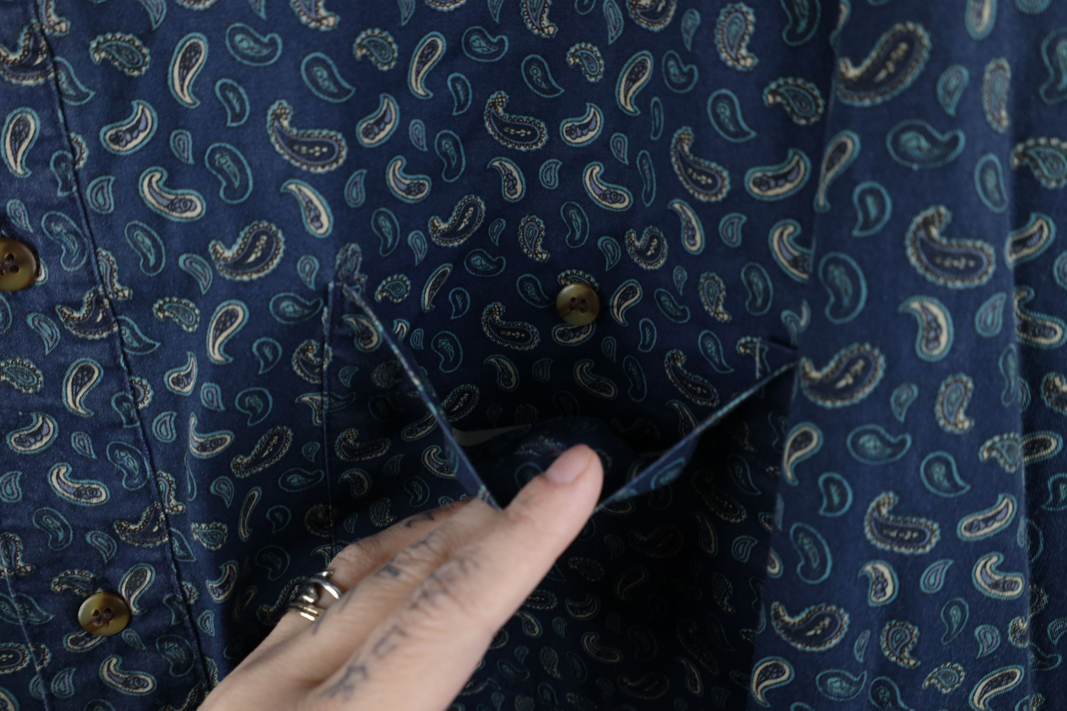 Vintage Vintage 90s Streetwear Collared Button Down Shirt Cotton Size US L / EU 52-54 / 3 - 7 Thumbnail