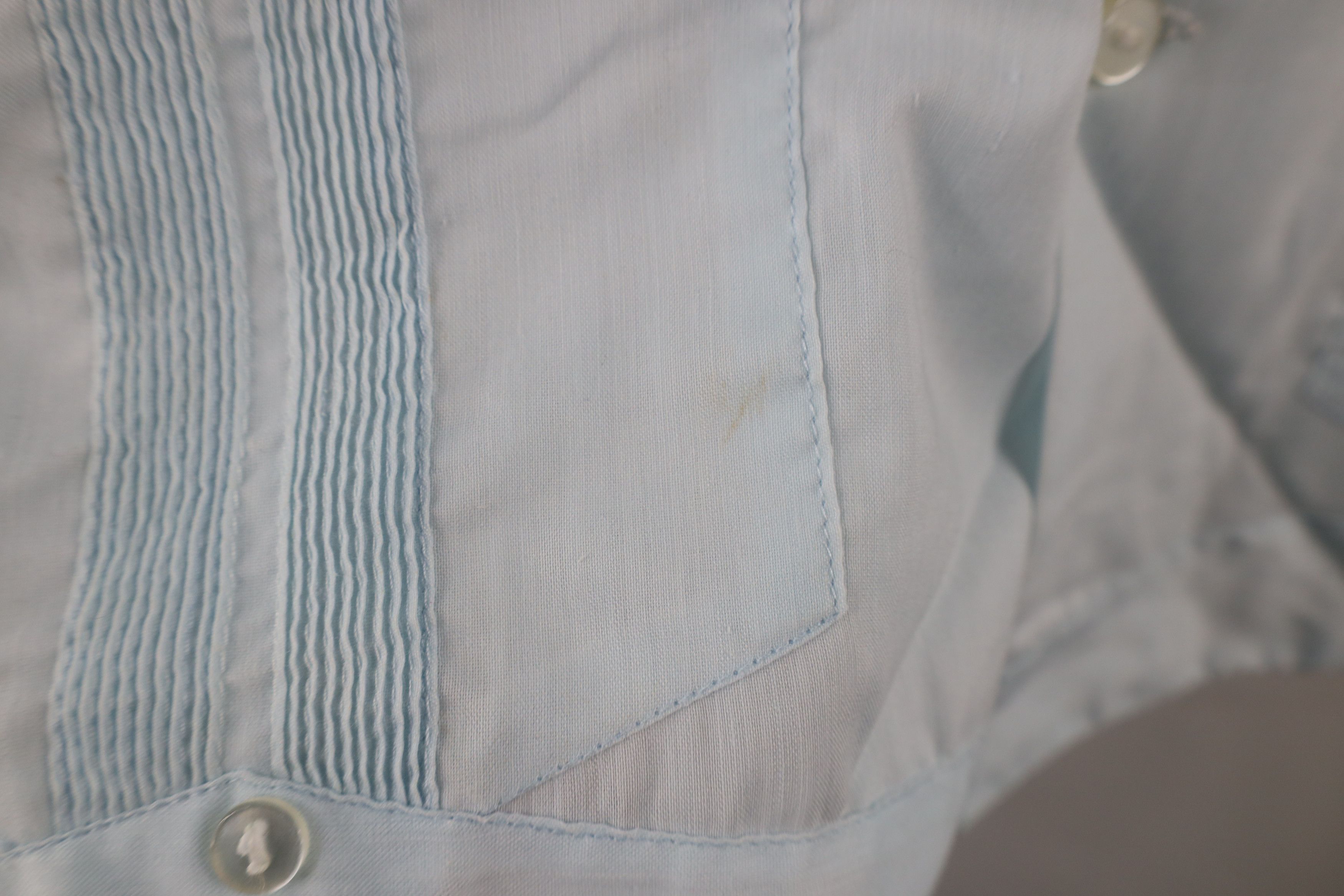 Vintage Vintage 50s 60s Guayabera Camp Collar Button Shirt Blue Size US L / EU 52-54 / 3 - 8 Thumbnail