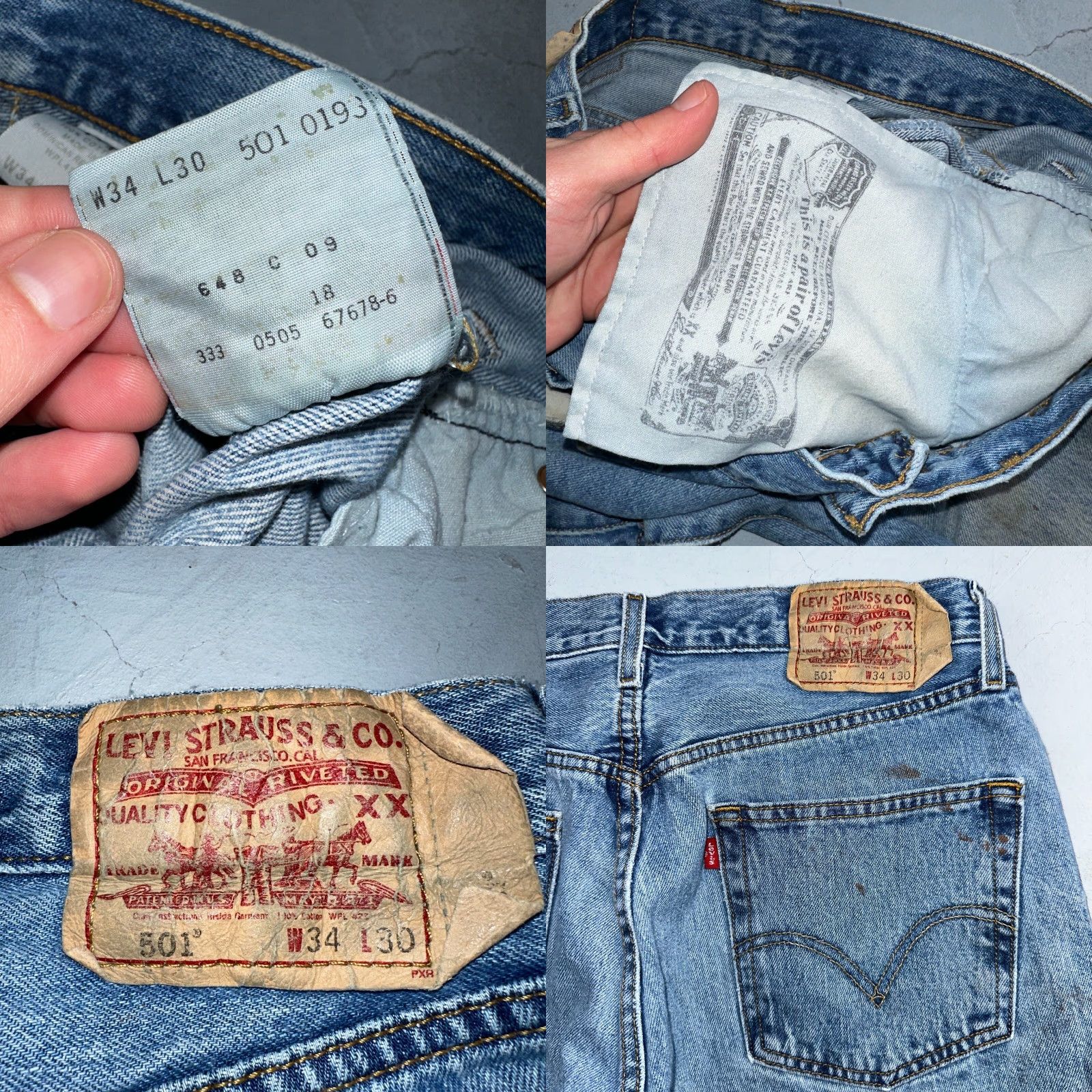 Levi's VINTAGE Levi's 501 Jeans 34x30 Men Blue 90s Straight Denim Cotton Regular Classic Mid Rise 34x30 Jeans Mens Levi'S 501 Series 90s Theme Comfort Size US 34 / EU 50 - 10 Thumbnail