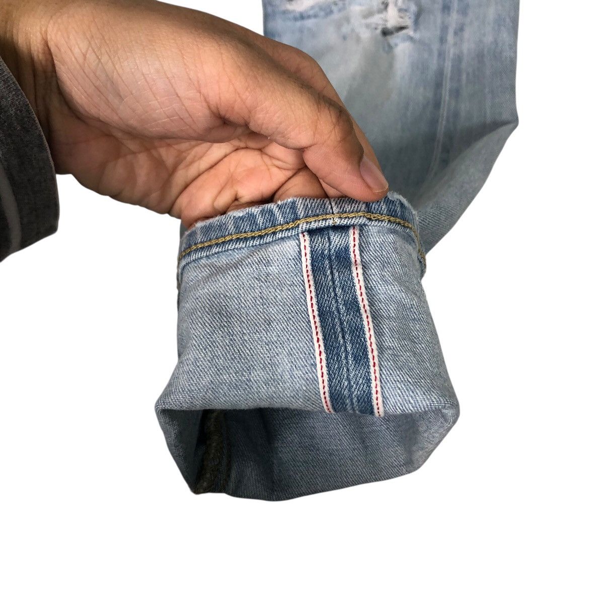 Japanese Brand SHIPS “Destroyed Knee” Slim Denim Issey Miyake Size 30" / US 8 / IT 44 - 15 Thumbnail