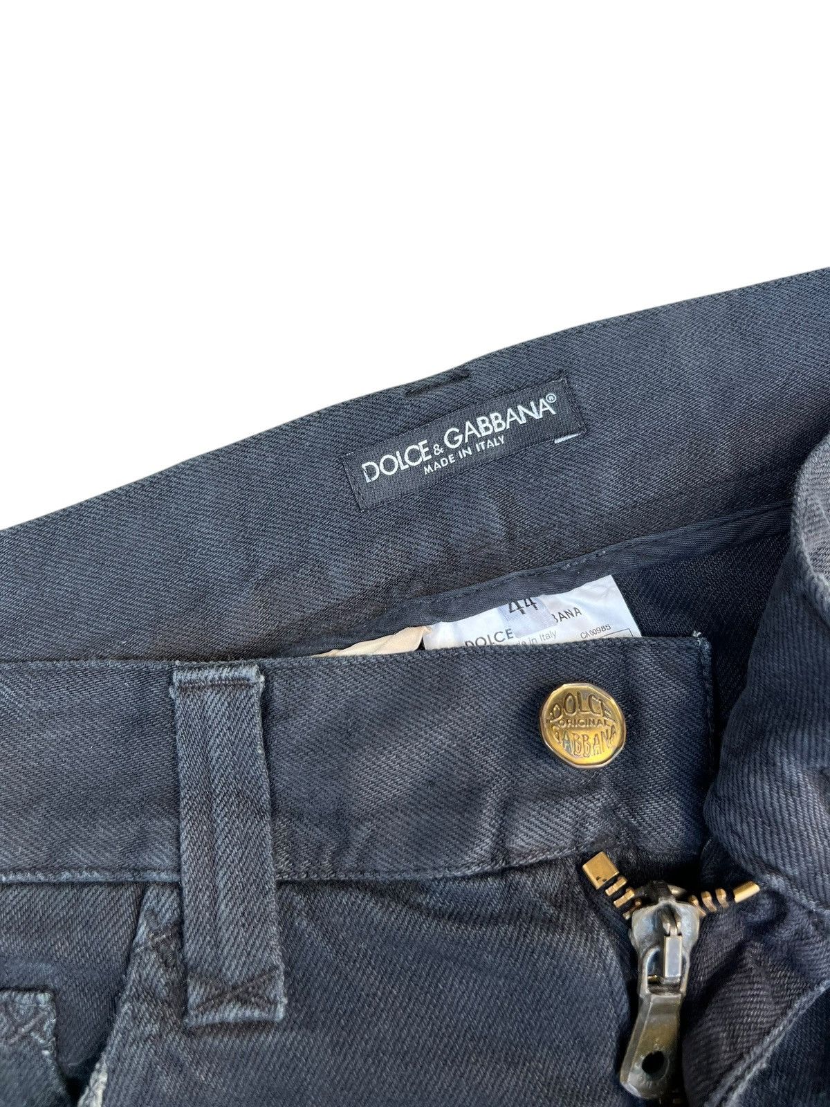 Dolce & Gabbana Dolce & Gabbana Distressed 14 Classic Black Denim Pant Size US 30 / EU 46 - 7 Thumbnail