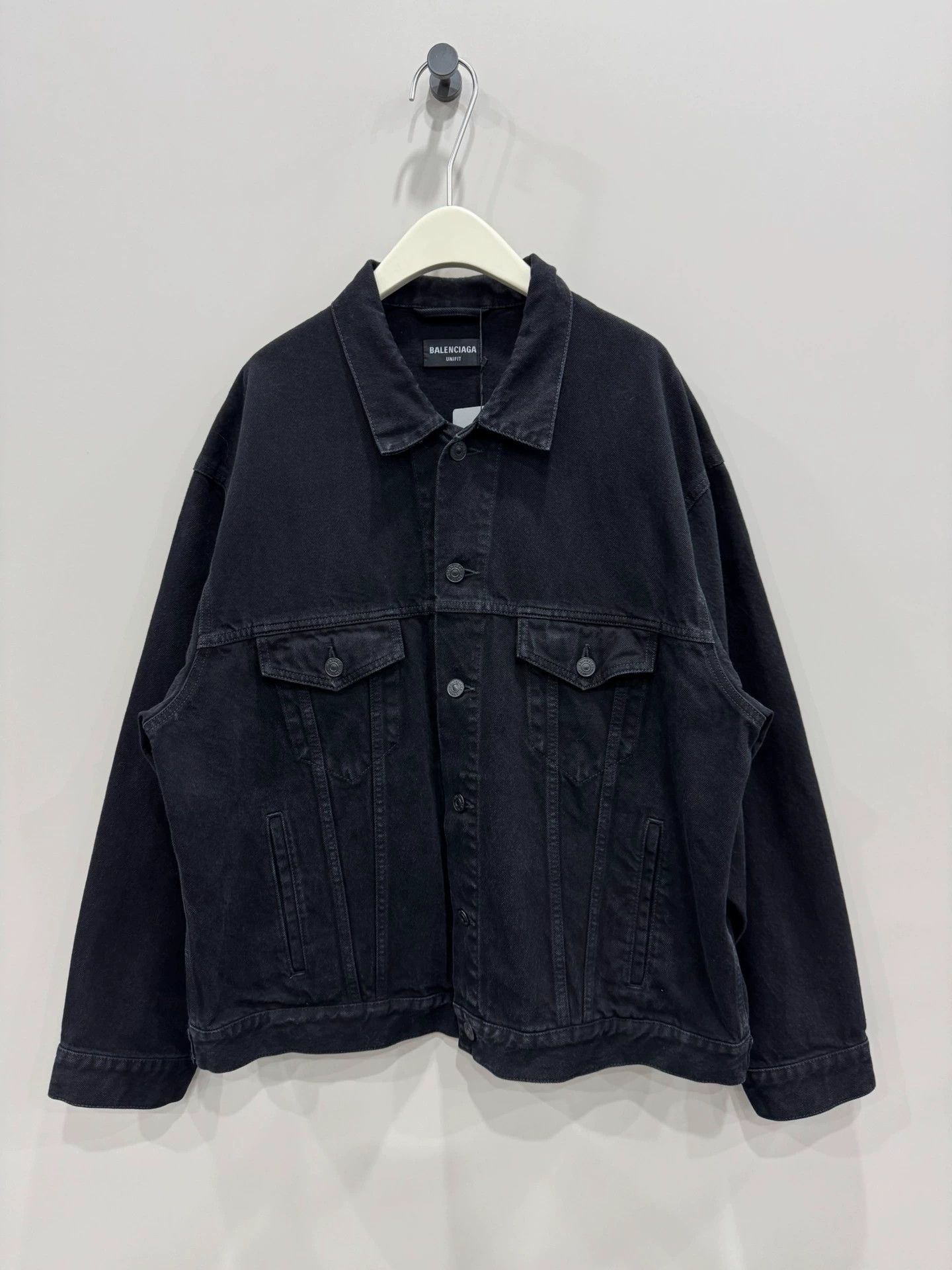Balenciaga Balenciaga Black Denim Jacket XS - dmc Size US XS / EU 42 / 0 - 1 Thumbnail