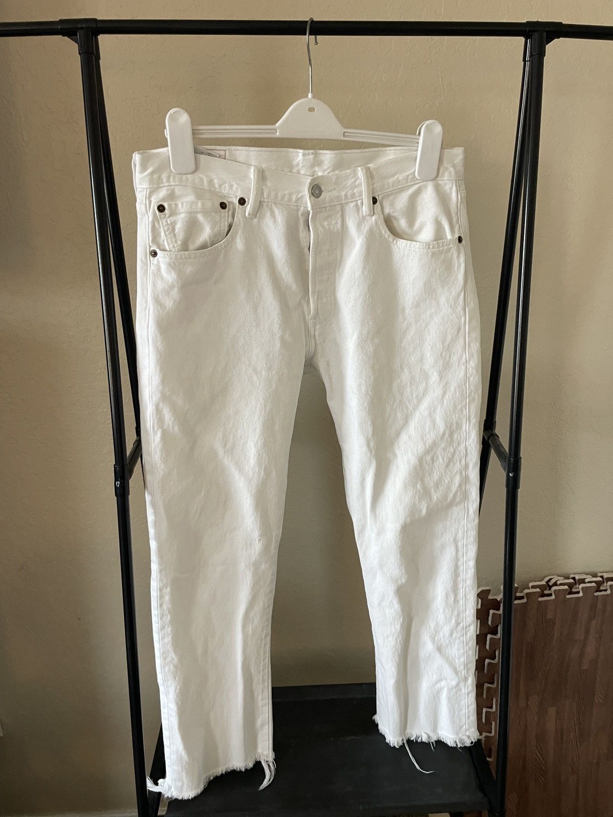 Levi's Levis 501 Cropped Cut off denim jeans Size US 34 / EU 50 - 1 Thumbnail