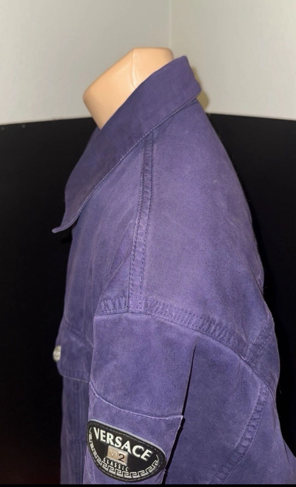 Other Versace V2, Purple Rayon Trucker Jacket, XXL 9/10 Size US XXL / EU 58 / 5 - 14 Thumbnail