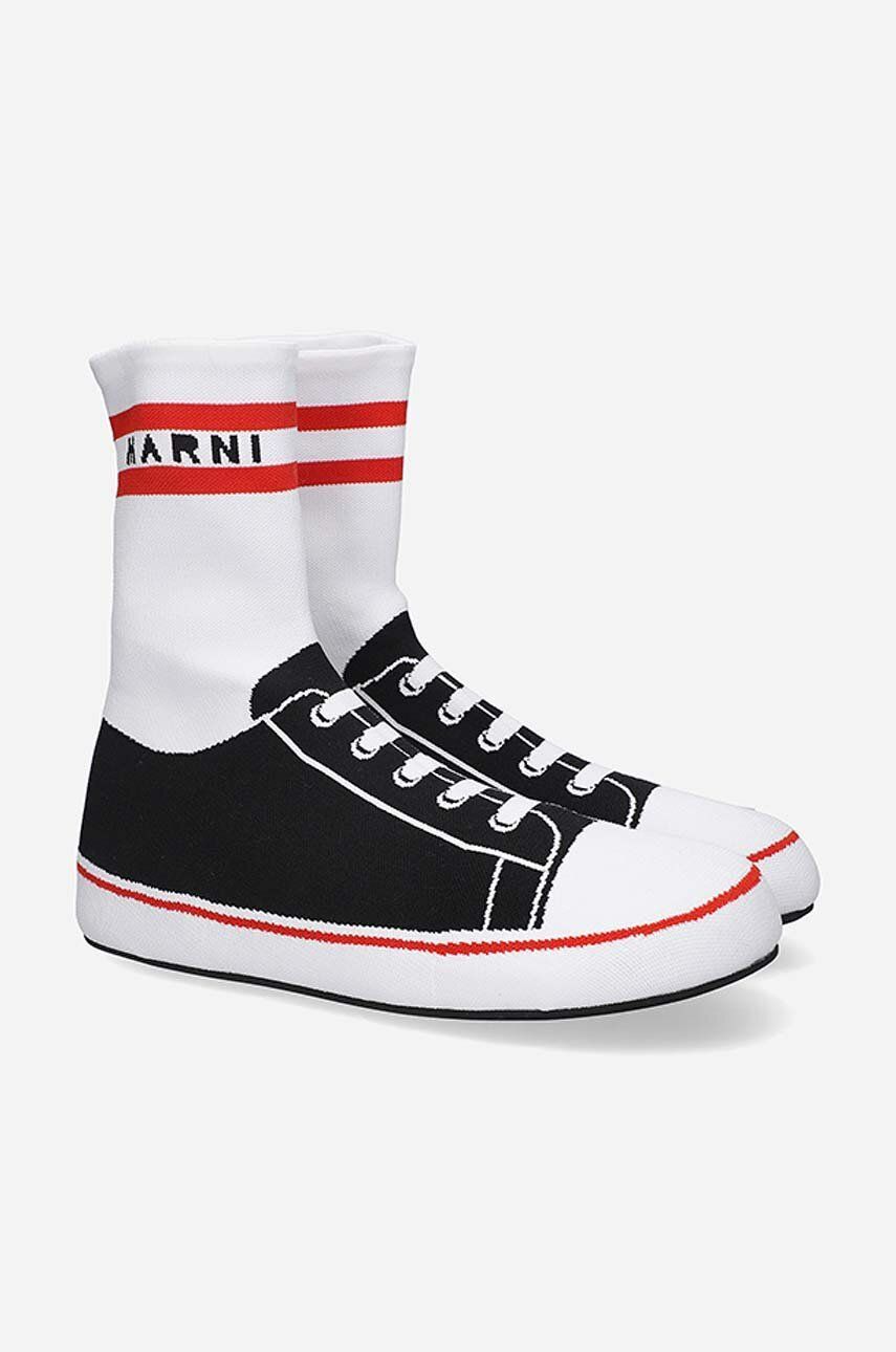 Marni o1y0225 Logo Hi-Top Sneakers in Multicolor Size US 7 / EU 40 - 4 Thumbnail